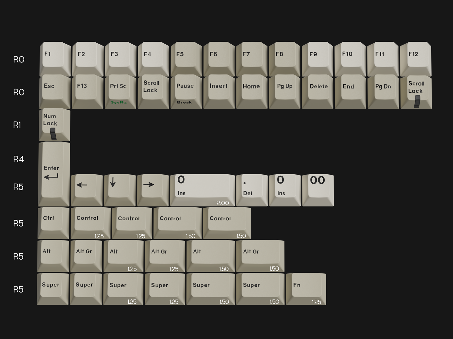 (Group Buy) GMK Beige Addon + Extension