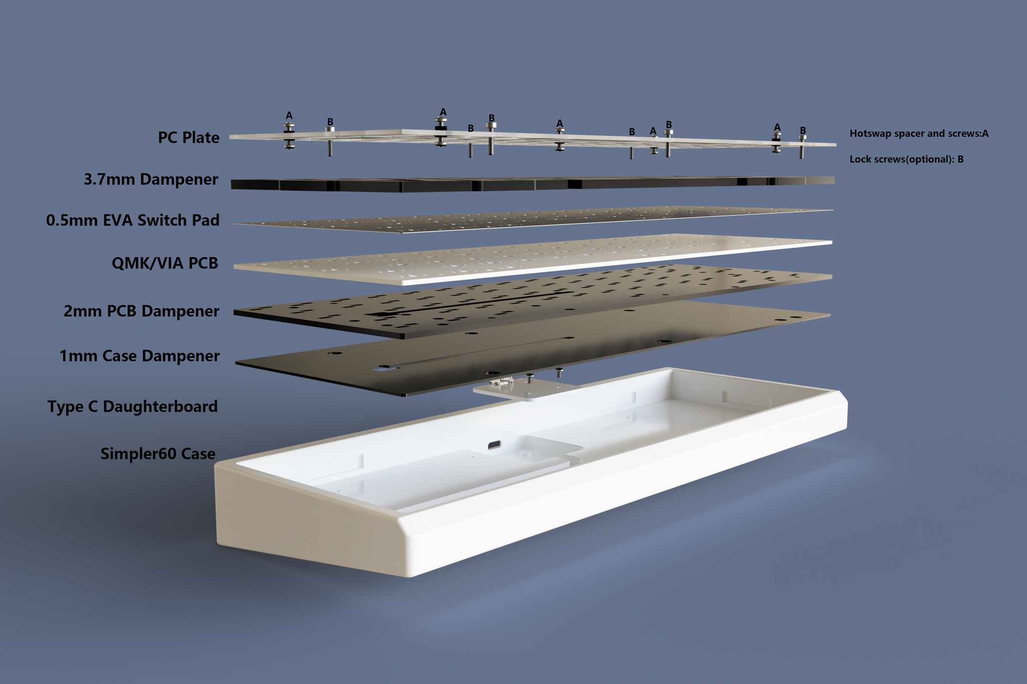 (In Stock) Simpler60 Keyboard Kit