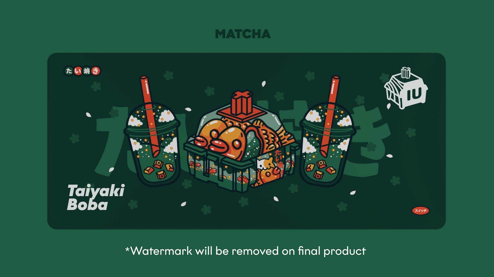 (Group Buy) Taiyaki Boba Deskmats