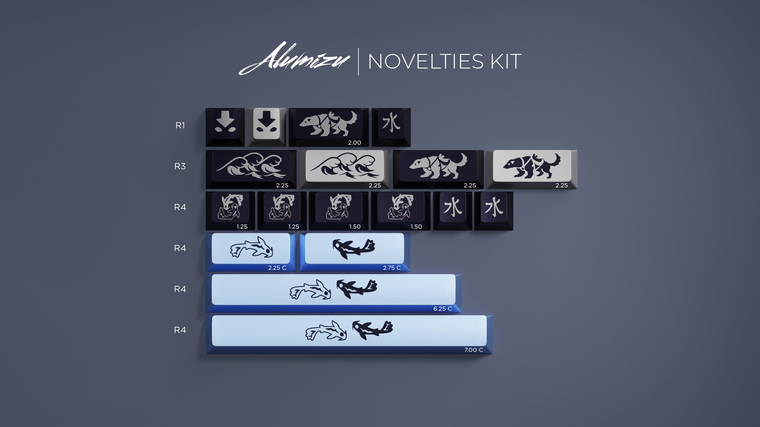 (In Stock) Alumizu Keycaps