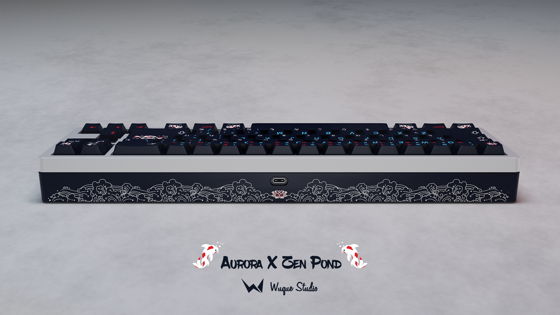 (In Stock) IKKI68 Aurora R2 Zen Pond Keyboard (Alu Top)