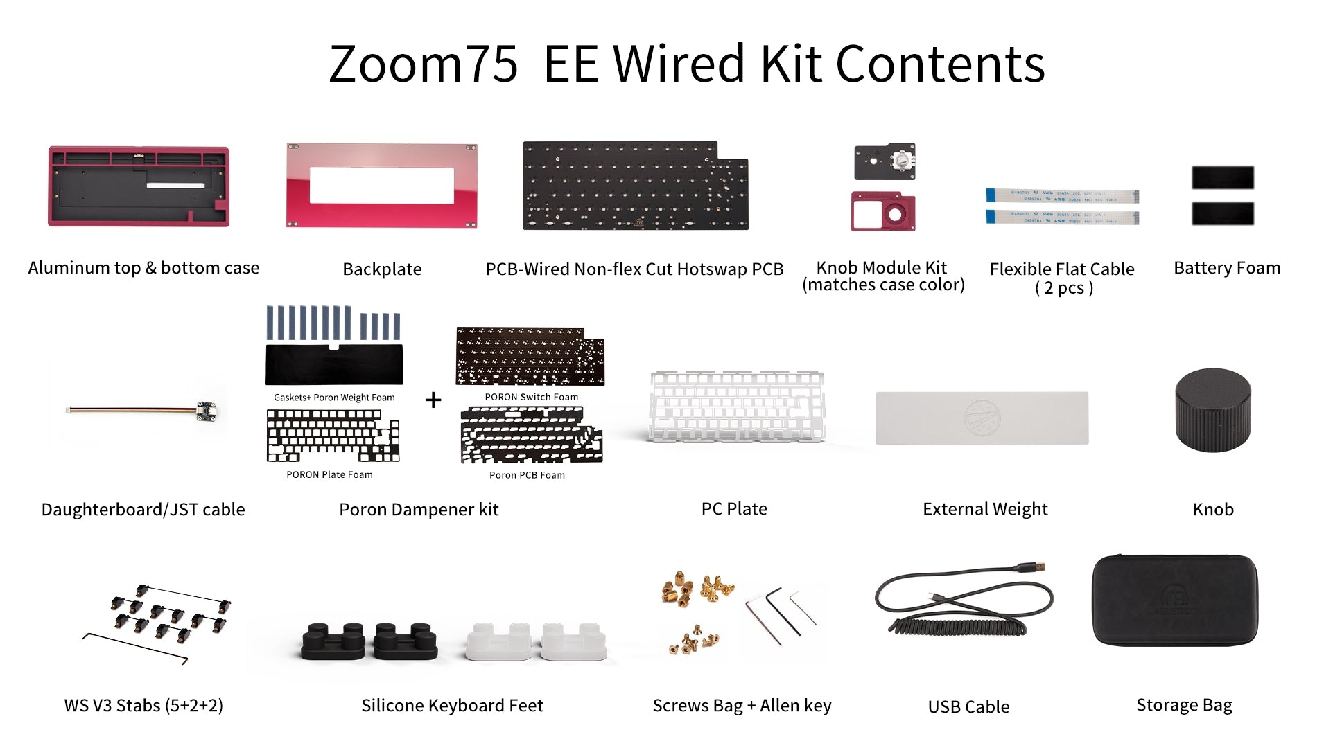 (Group Buy) Zoom75 Wired Edition - Black or White