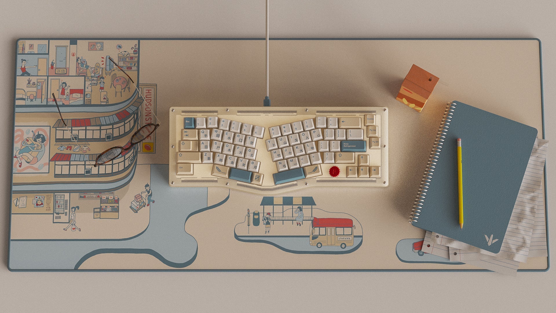 (In Stock) GMK Soyamilk Deskmats
