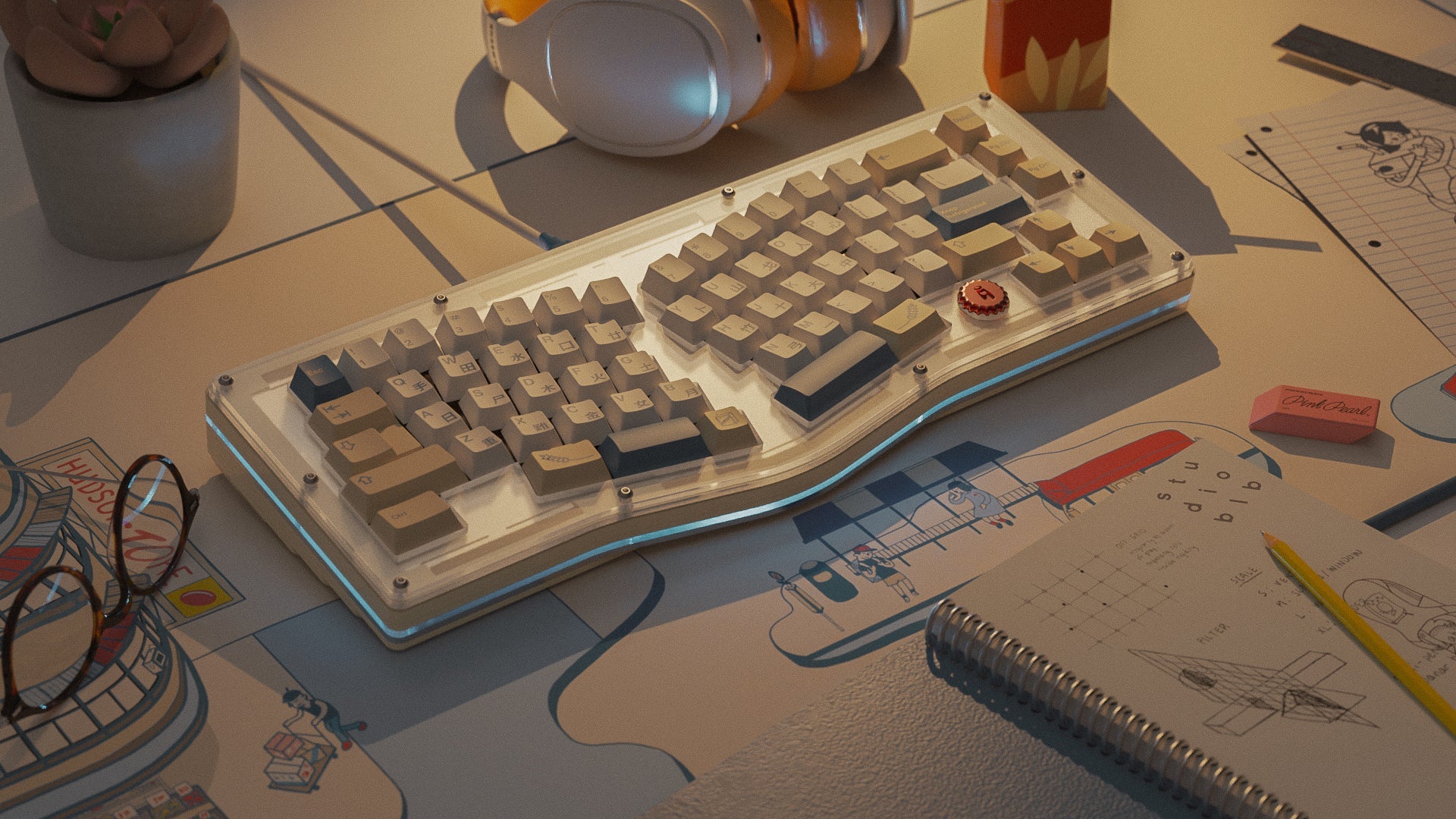 (In Stock) GMK Soyamilk Deskmats
