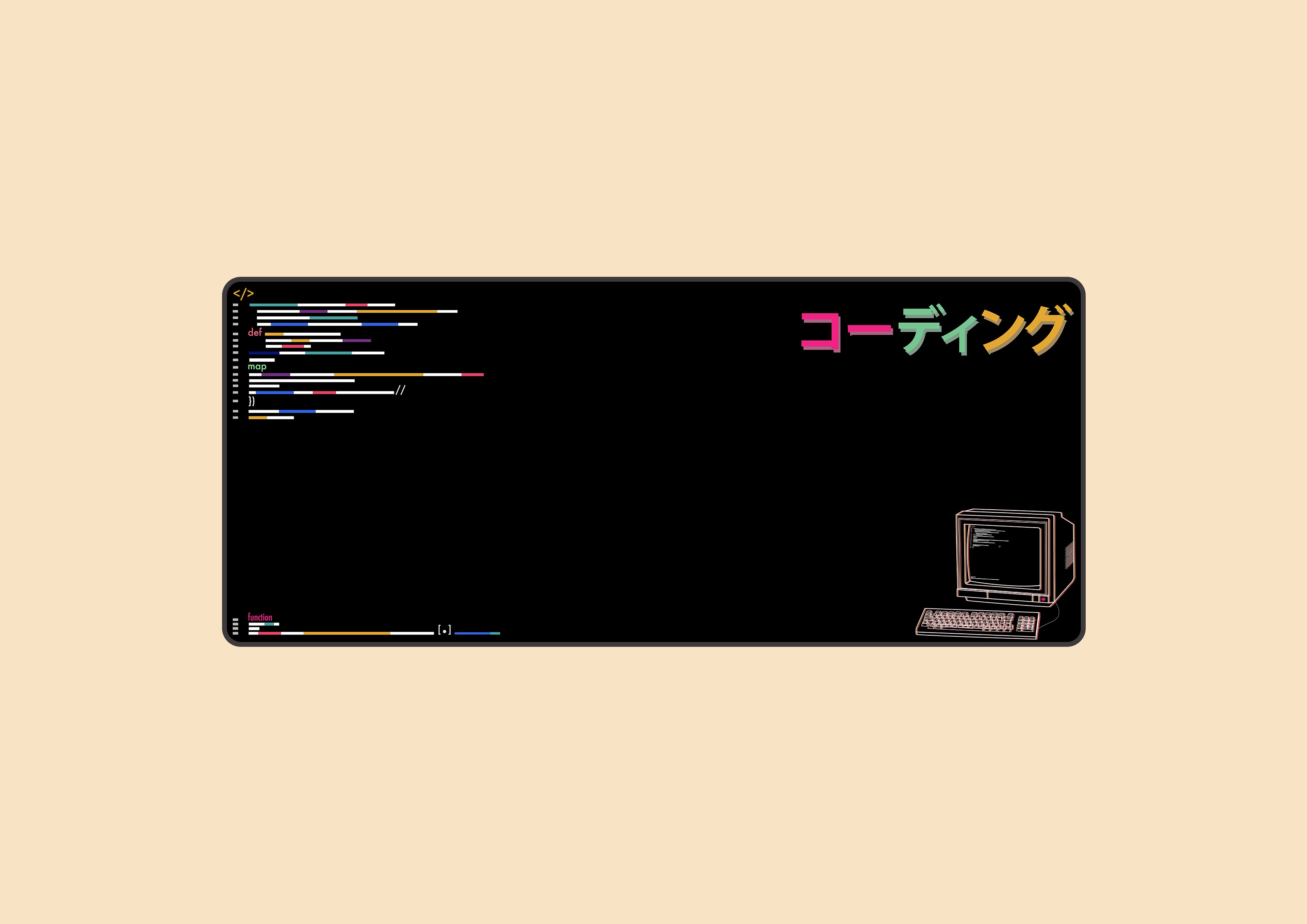 (In Stock) Coding and Simplify Wave Deskmats