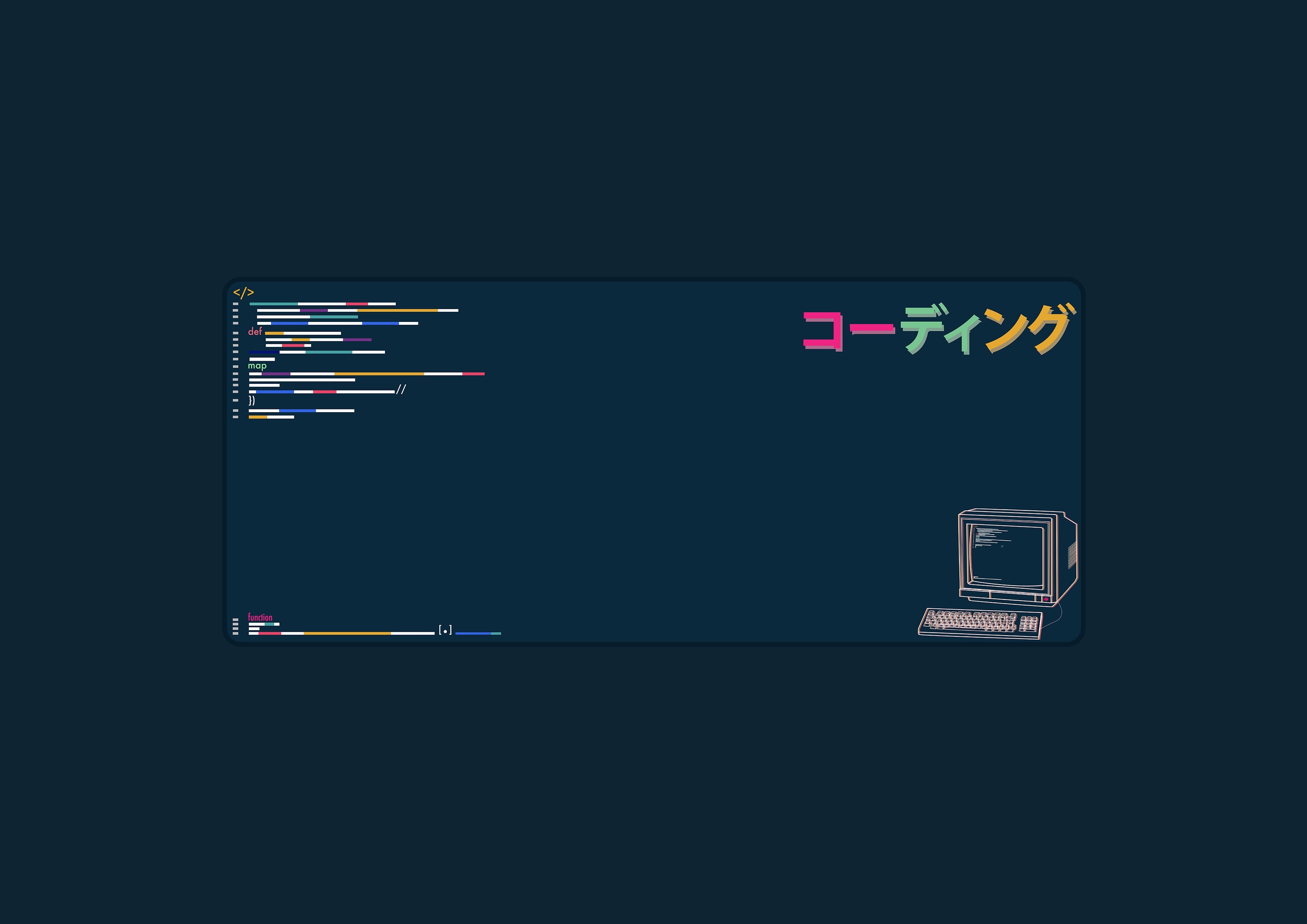 (In Stock) Coding and Simplify Wave Deskmats