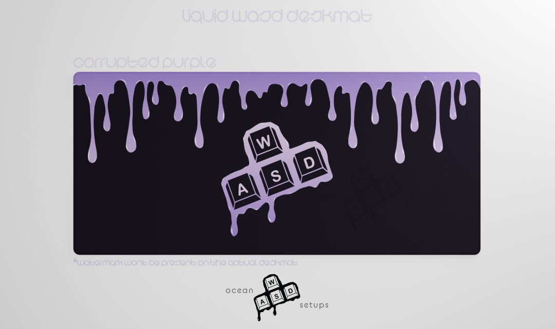 (Group Buy) Liquid WASD Deskmats