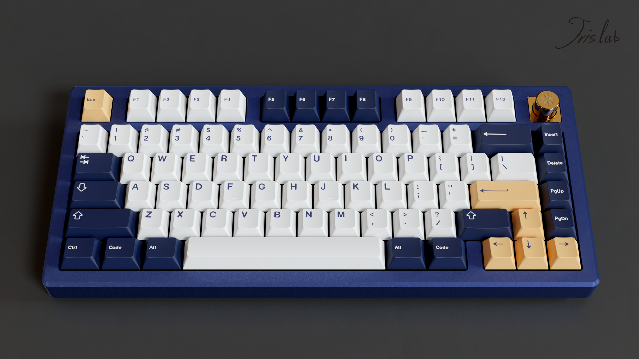 (Group Buy) Jris75 Keyboard Kit - Blue & Black (PVD)