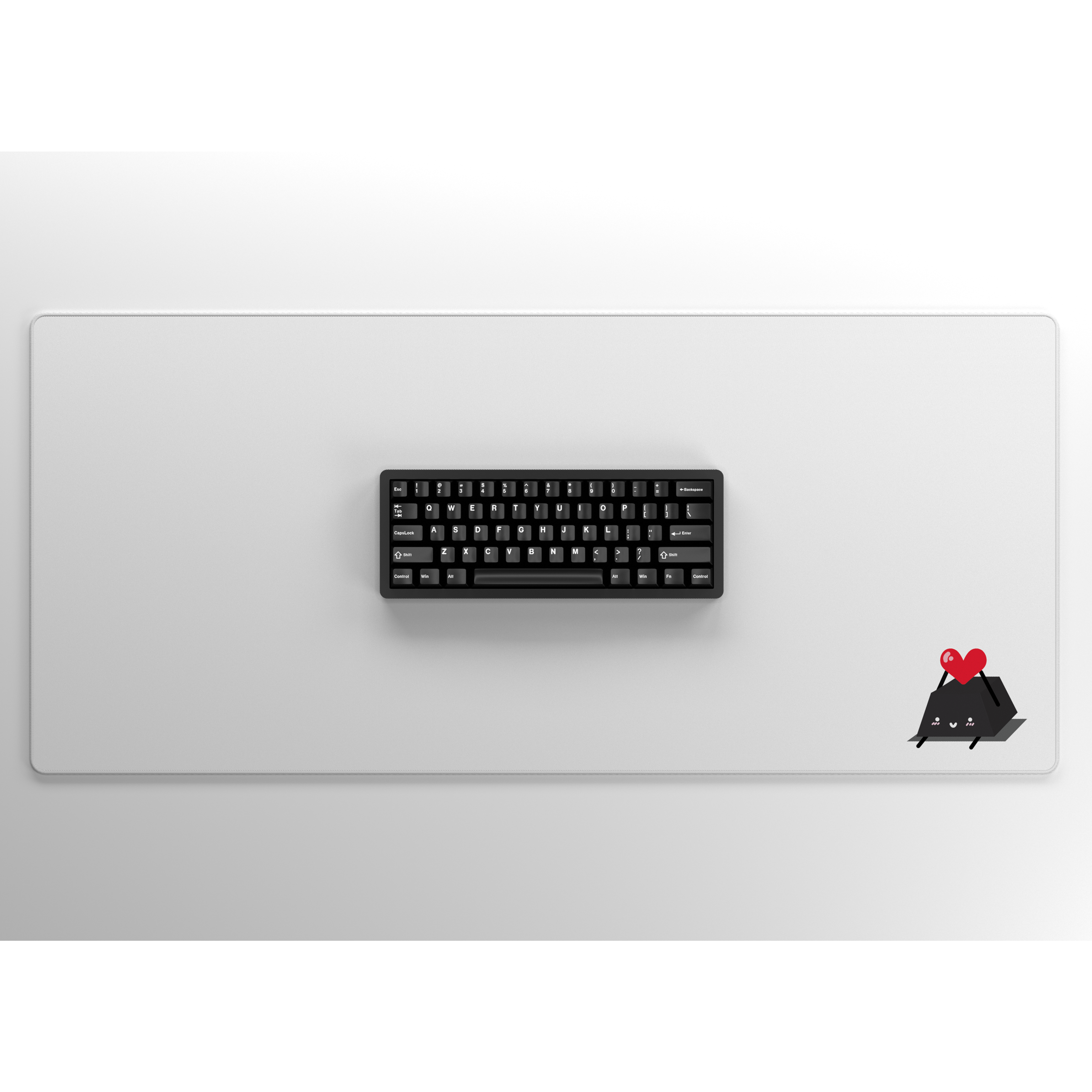 (Group Buy) Keycap Buddy Heart Deskmat
