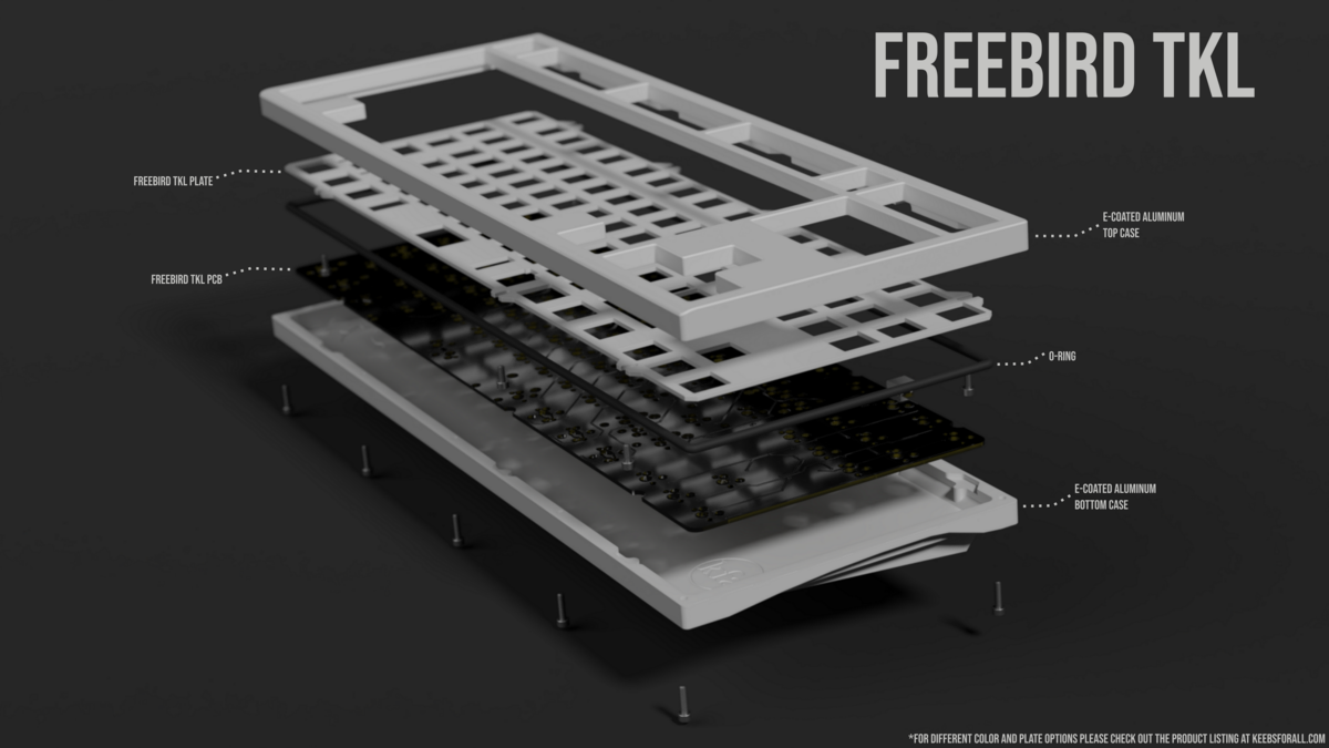 自作キーボード Freebird TKL White Freebird TKL Full Kit