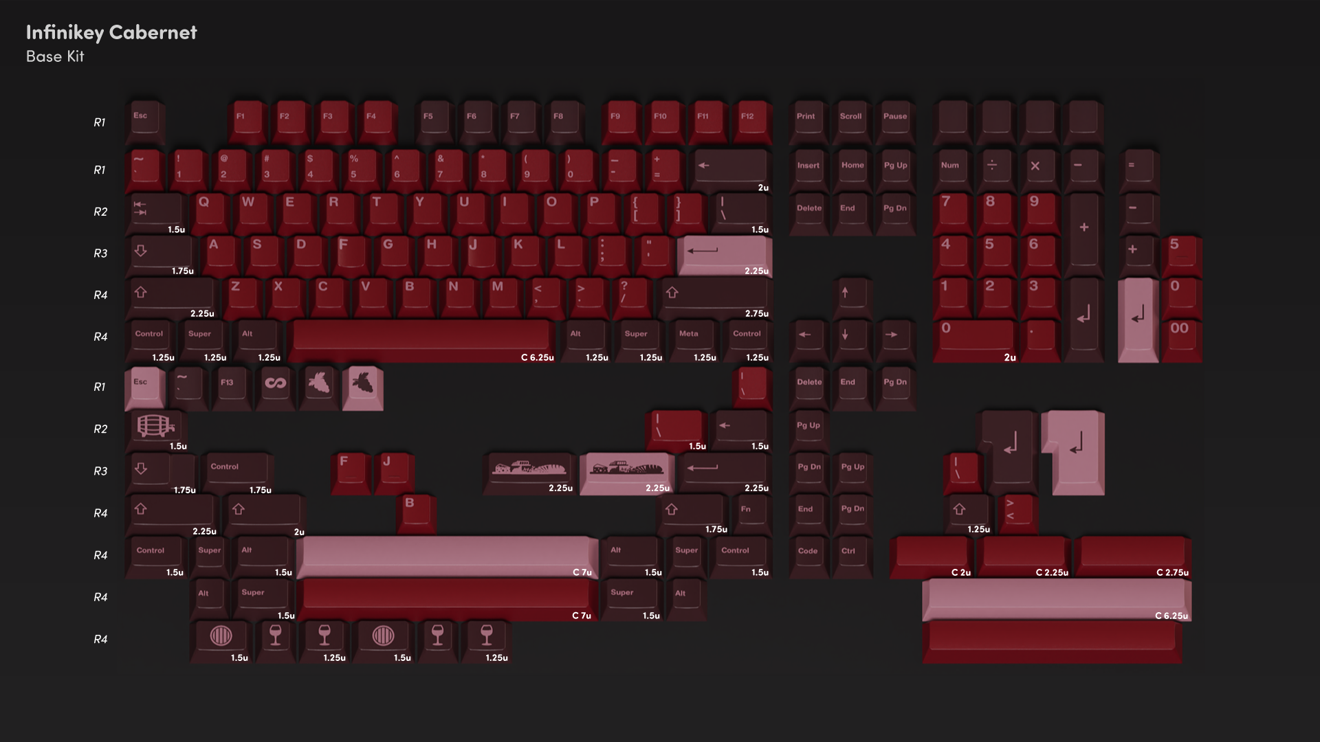 (In Stock) Infinikey Cabernet & Deskmats