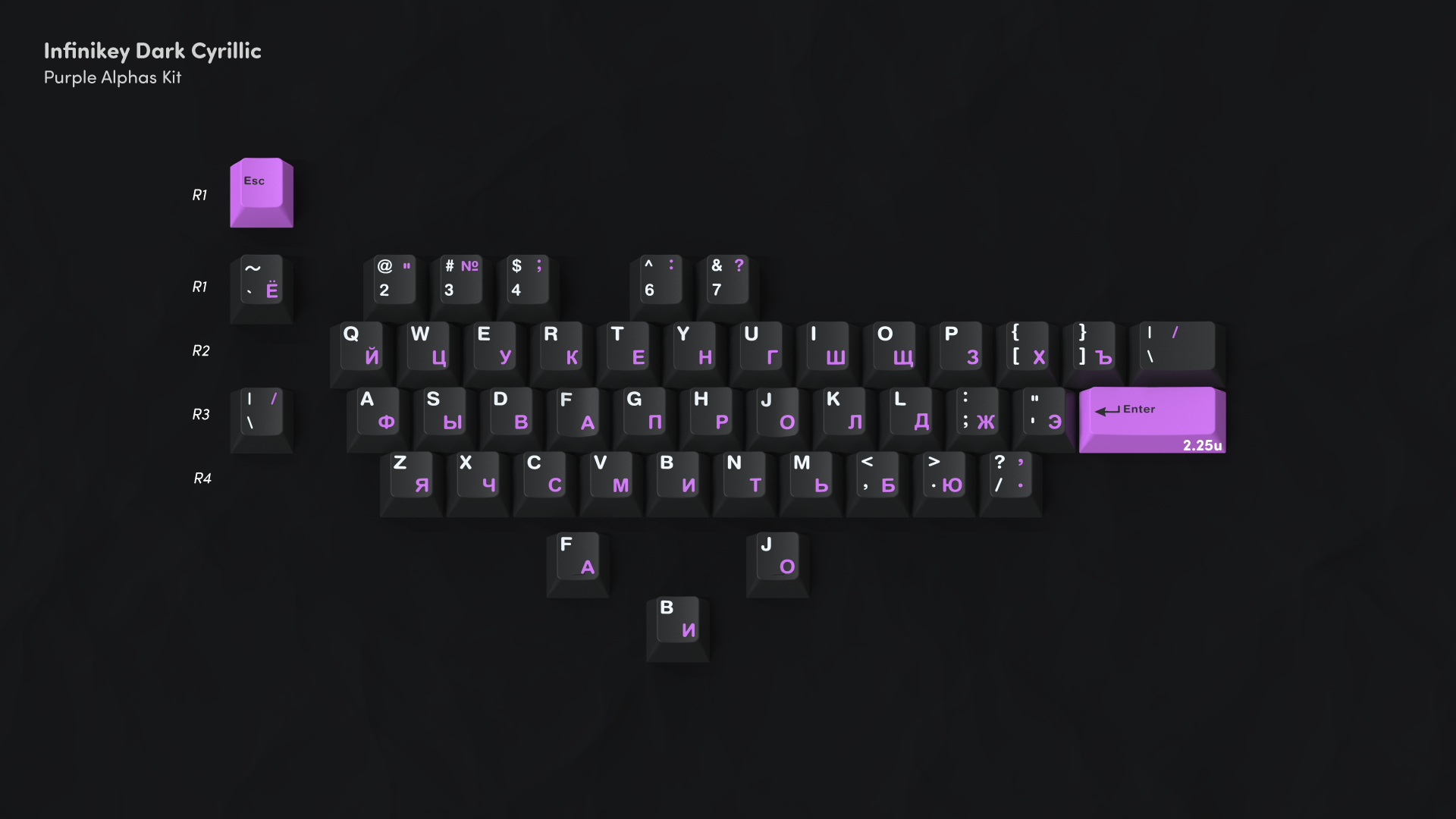 (Group Buy) Infinikey Dark Cyrillic