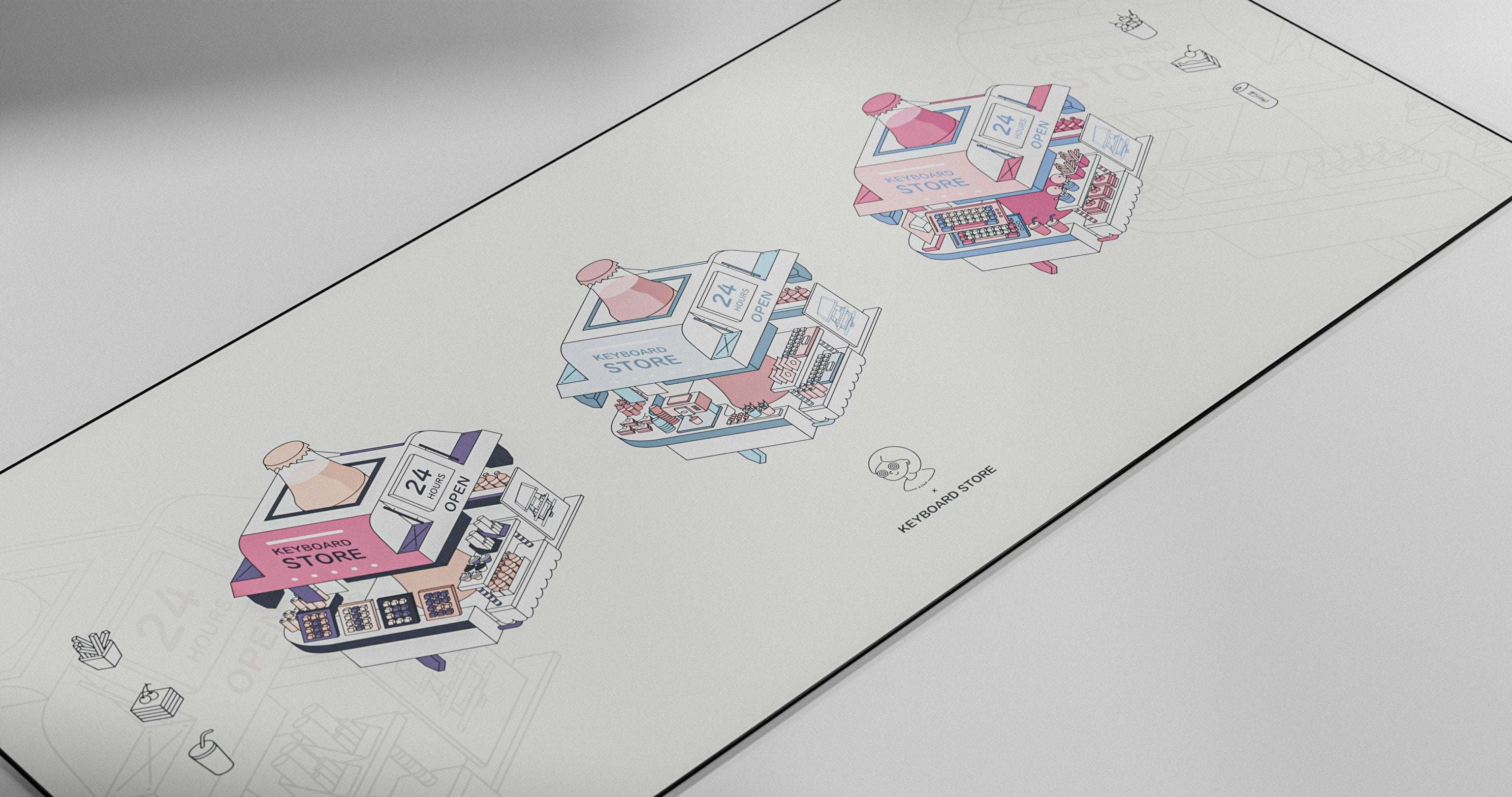 (In Stock) Kiga K-Store Deskmats