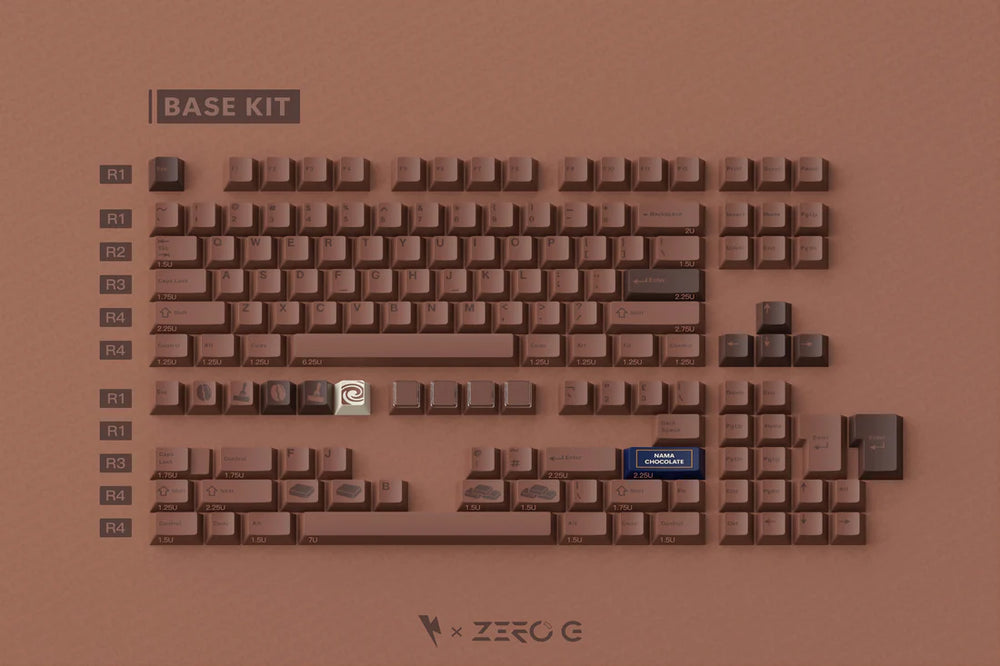 (In Stock) Keykobo Nama Chocolate Keycap Set