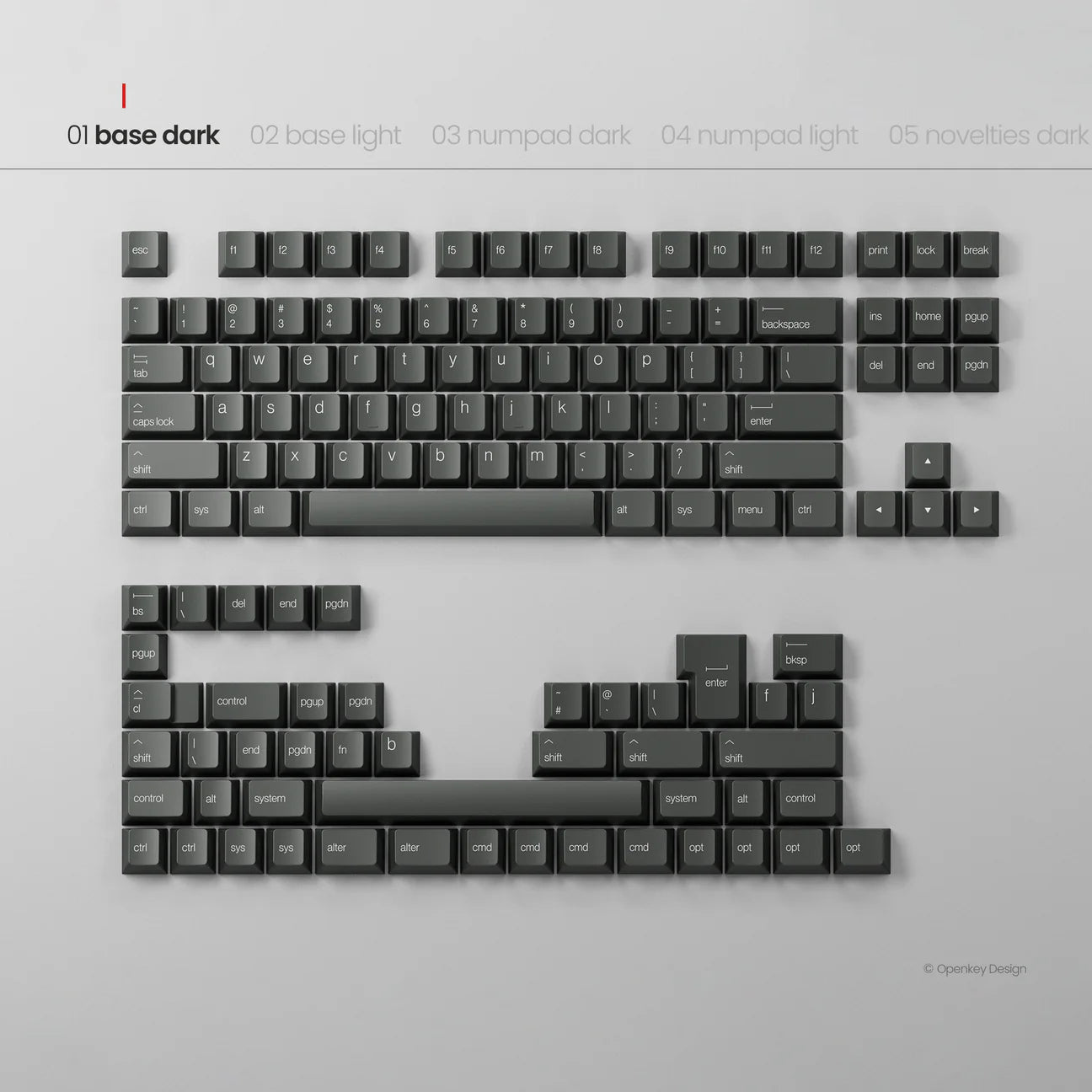 (Group Buy) PBTfans x Openkey Design Less But Better Dark