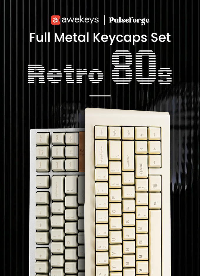 (Group Buy) Awekeys Metal Keycaps Set - Retro 80s