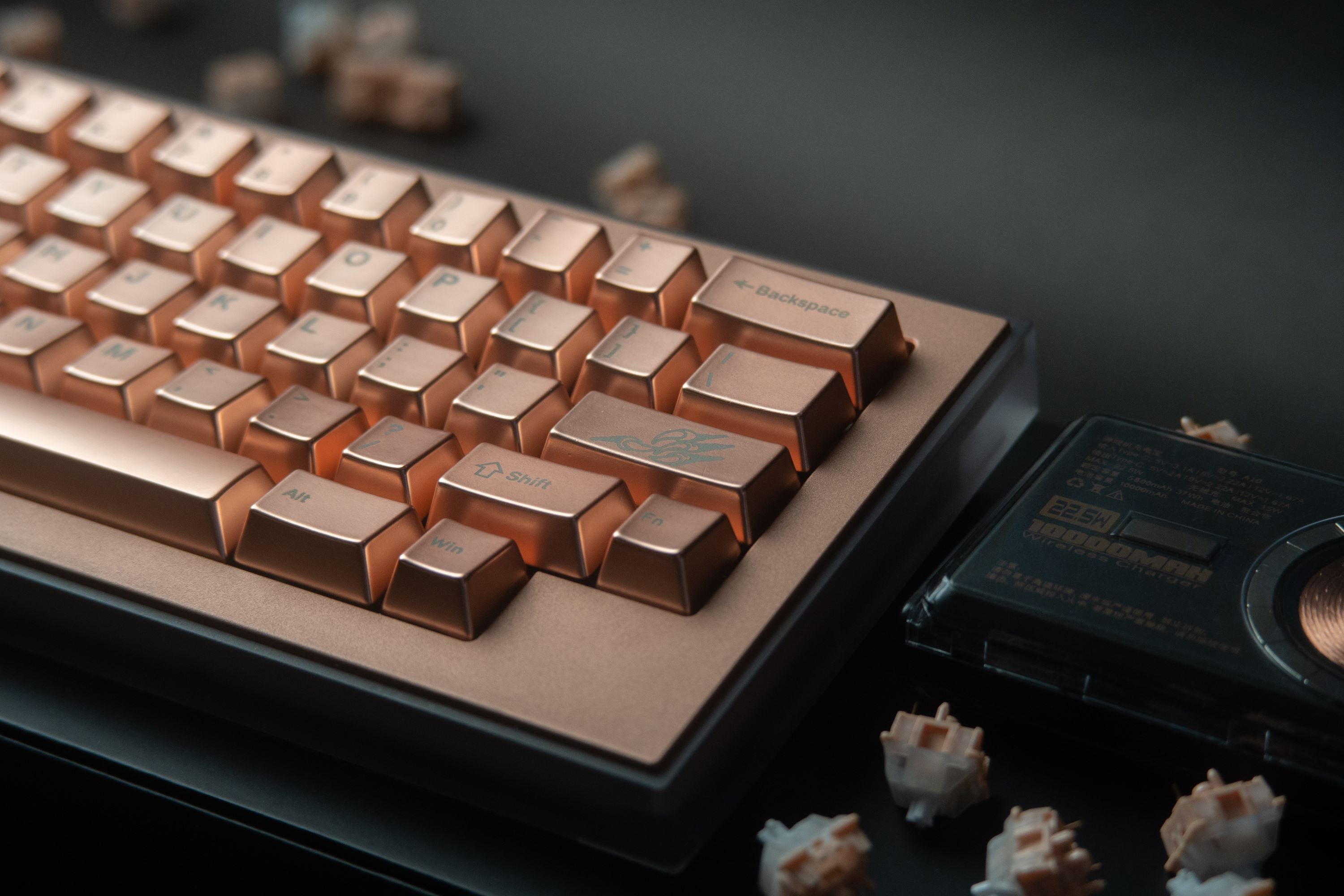 (In Stock) Awekeys Copper Eagle Full Metal Keycap Set