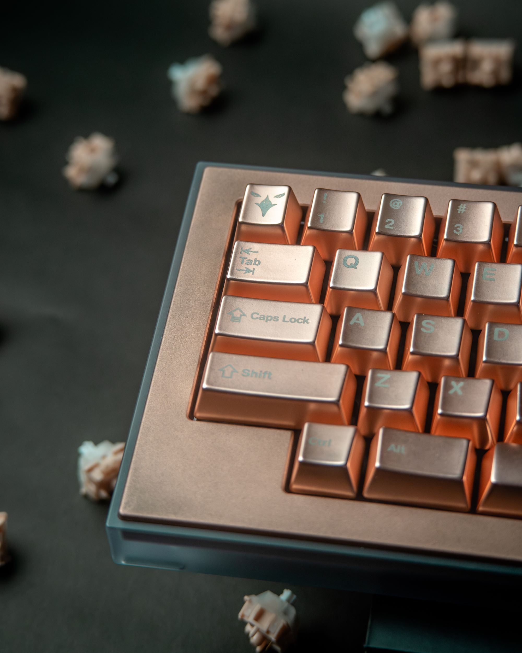 (In Stock) Awekeys Copper Eagle Full Metal Keycap Set