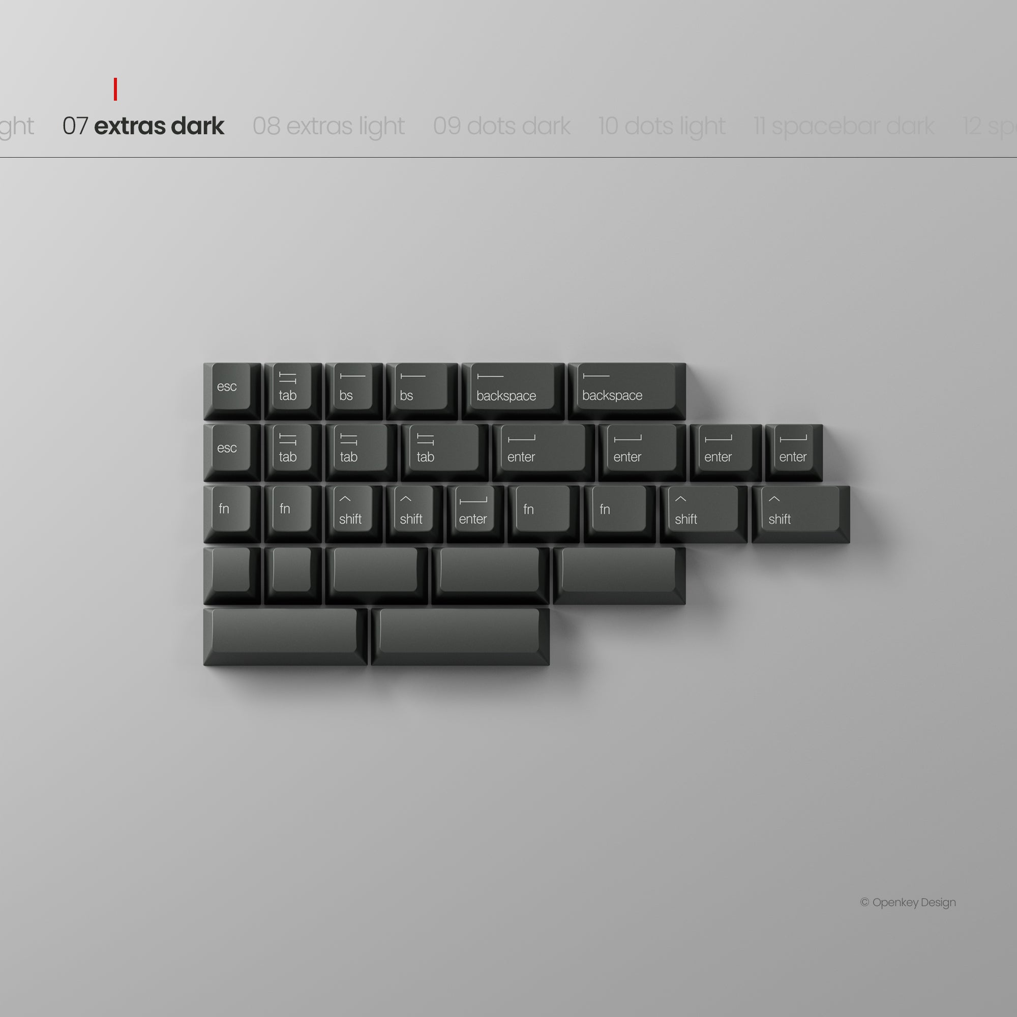 Coming Soon) PBTfans x Openkey Design Less But Better Dark