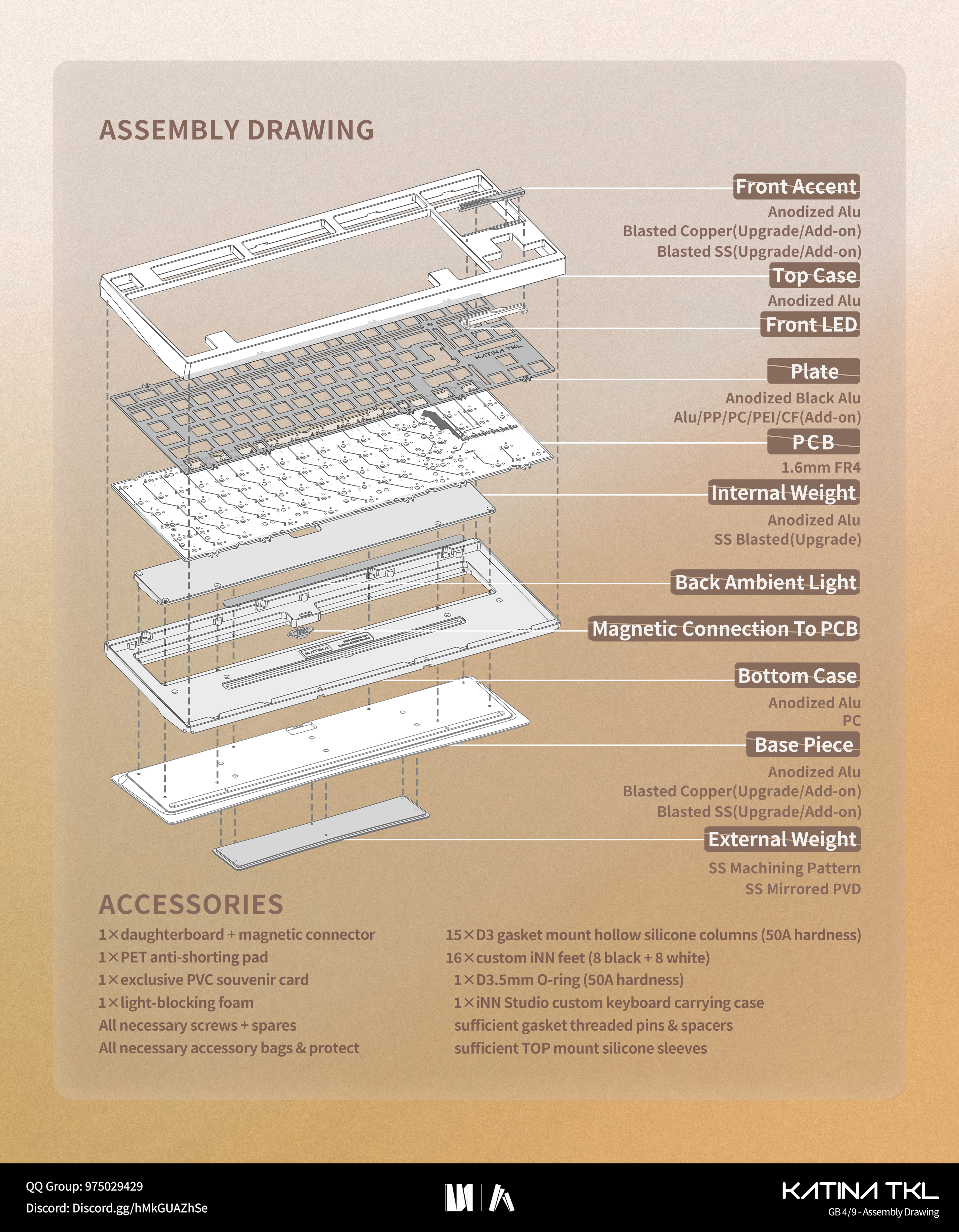 (Group Buy) Katina TKL Deluxe Edition Keyboard Kit