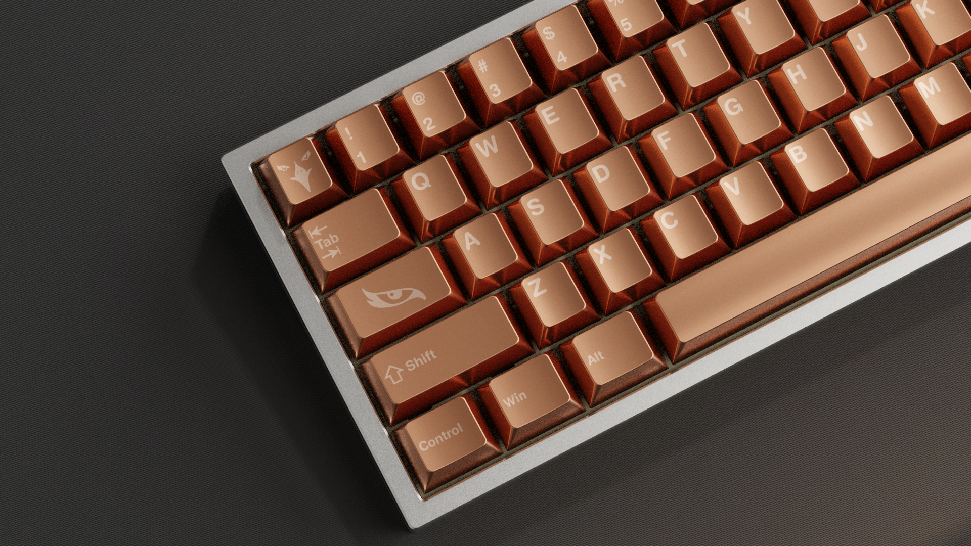 (In Stock) Awekeys Copper Eagle Full Metal Keycap Set