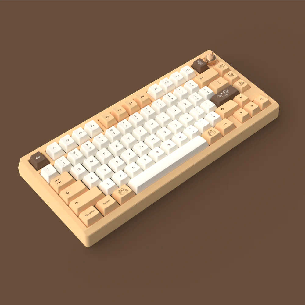 (Group Buy) Zoom75 SE Space Grey and Teacaps Brown Sugar Boba Barebone Keyboard Kit Nov