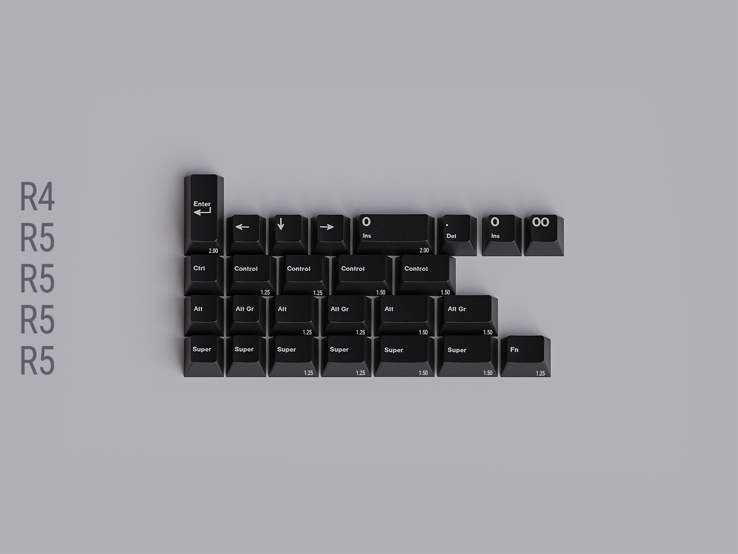 (In Stock) GMK White on Black Essentials