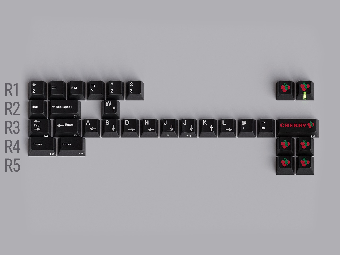 (In Stock) GMK White on Black Essentials