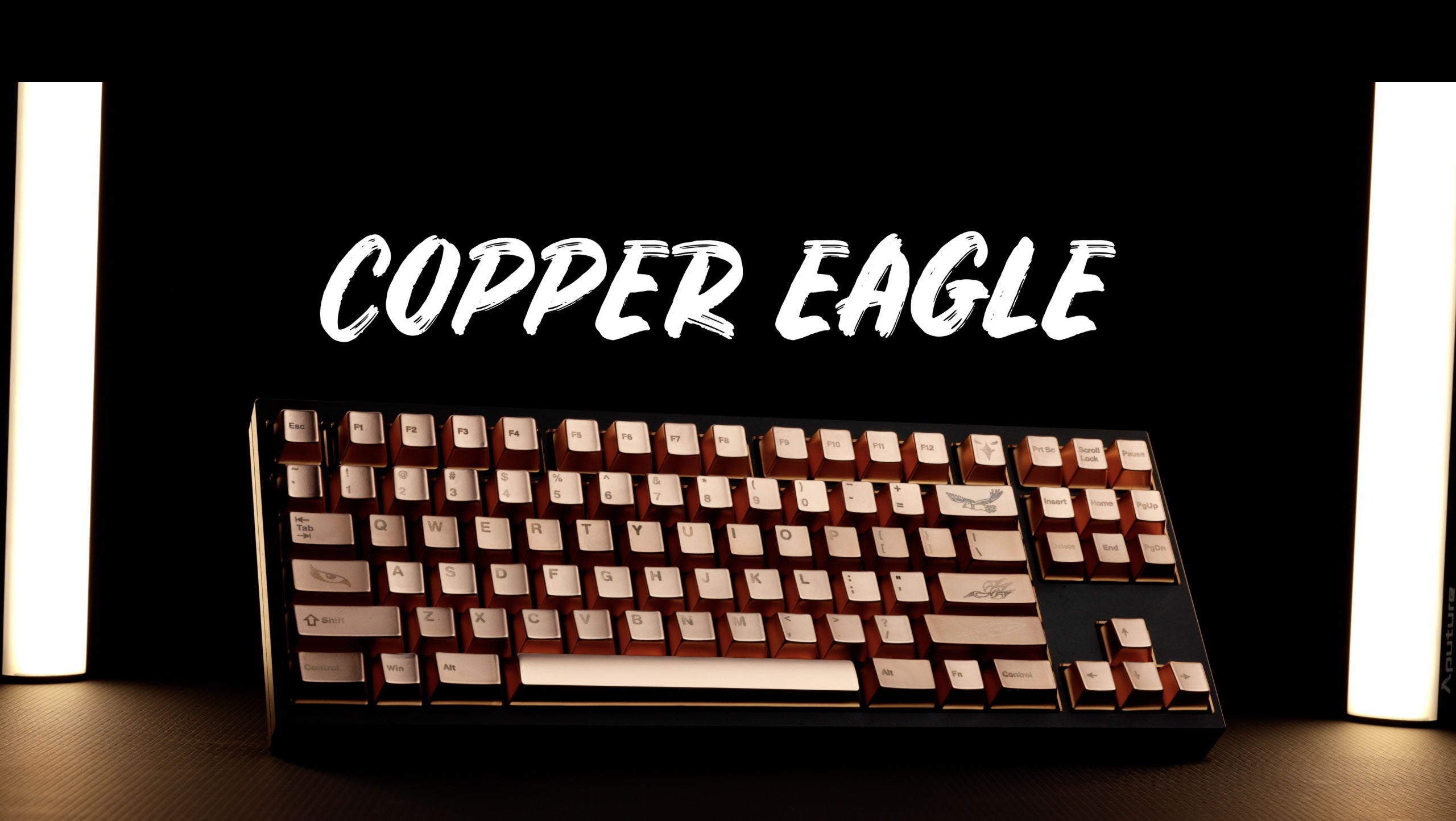 (Group Buy) Awekeys Copper Eagle Full Metal Keycap Set