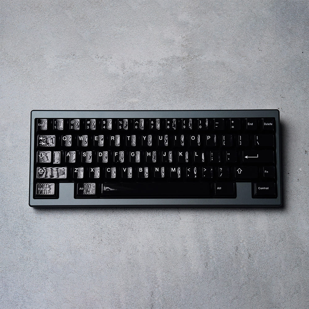(In Stock) SW White on Black UV Version Polished Keycaps