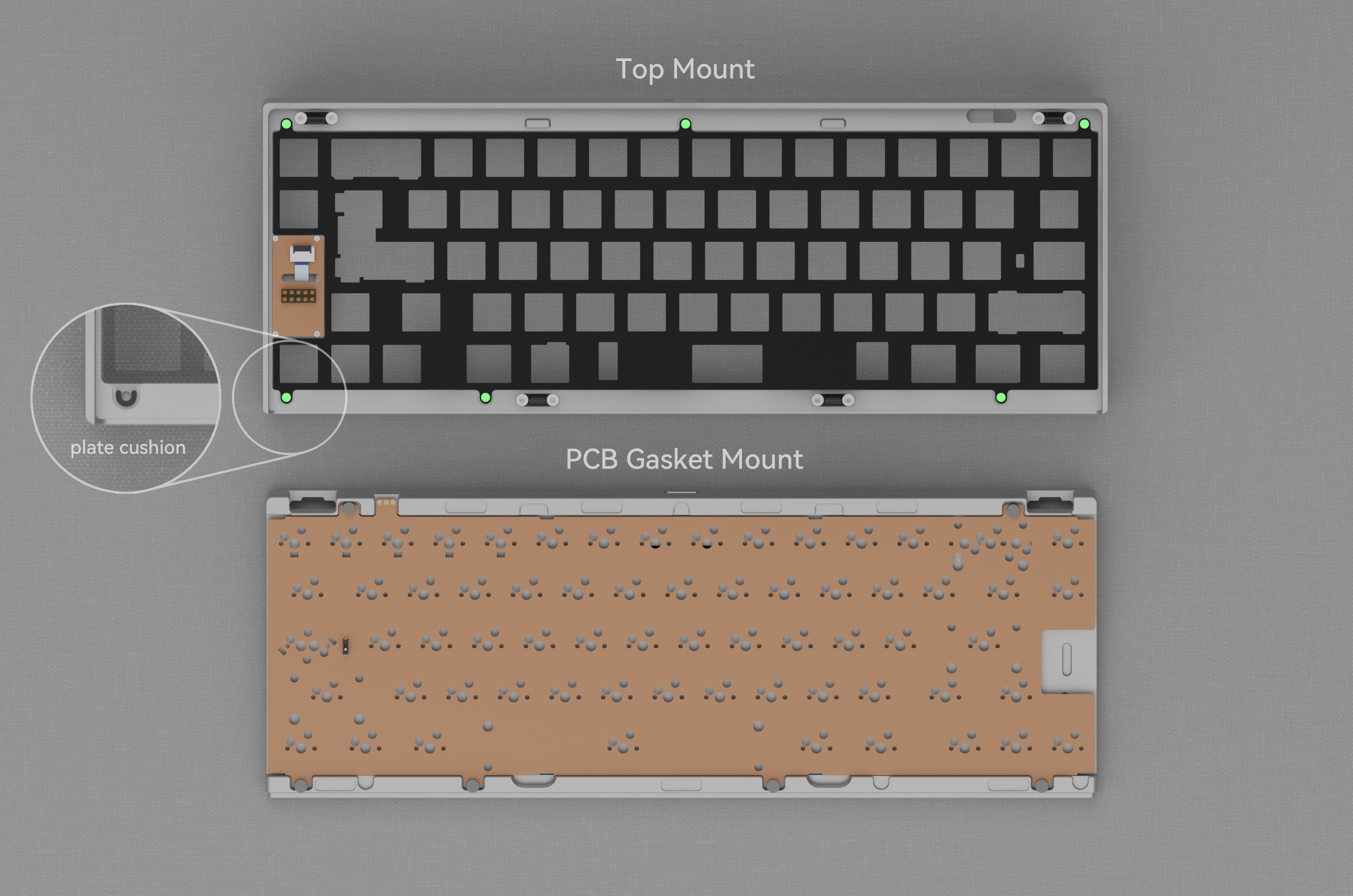 (Group Buy) QK65v2 Keyboard Kit Spray Coated Case