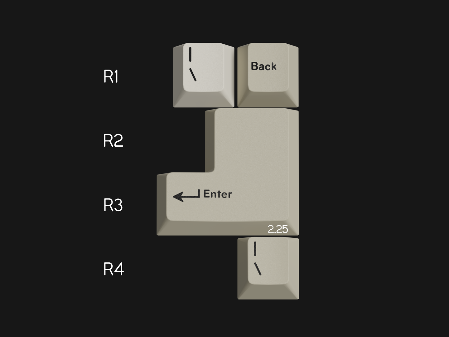 (In Stock) GMK Beige Addon + Extension