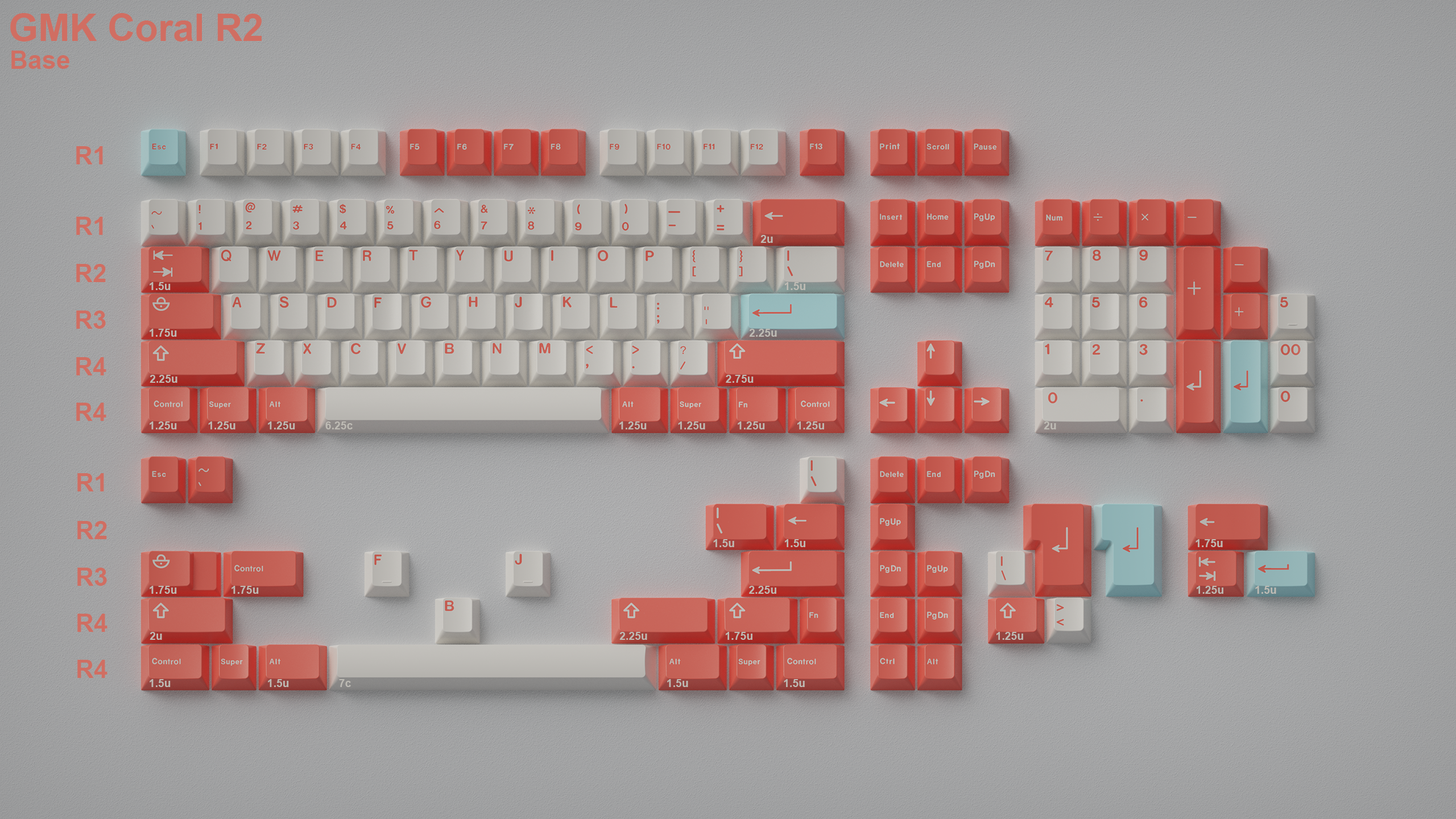 (In Stock) GMK Coral R2 Keyset