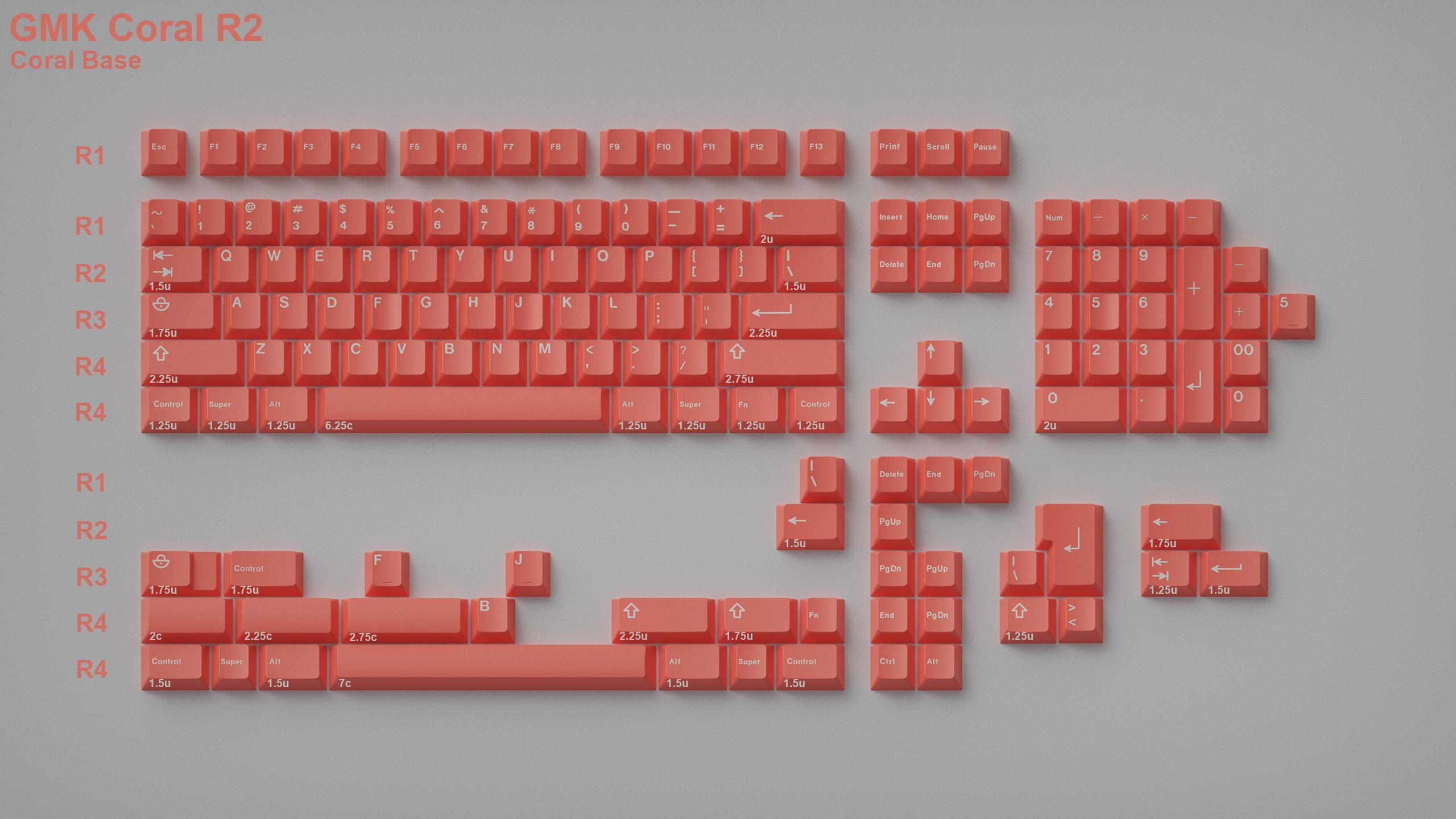 (In Stock) GMK Coral R2 Keyset