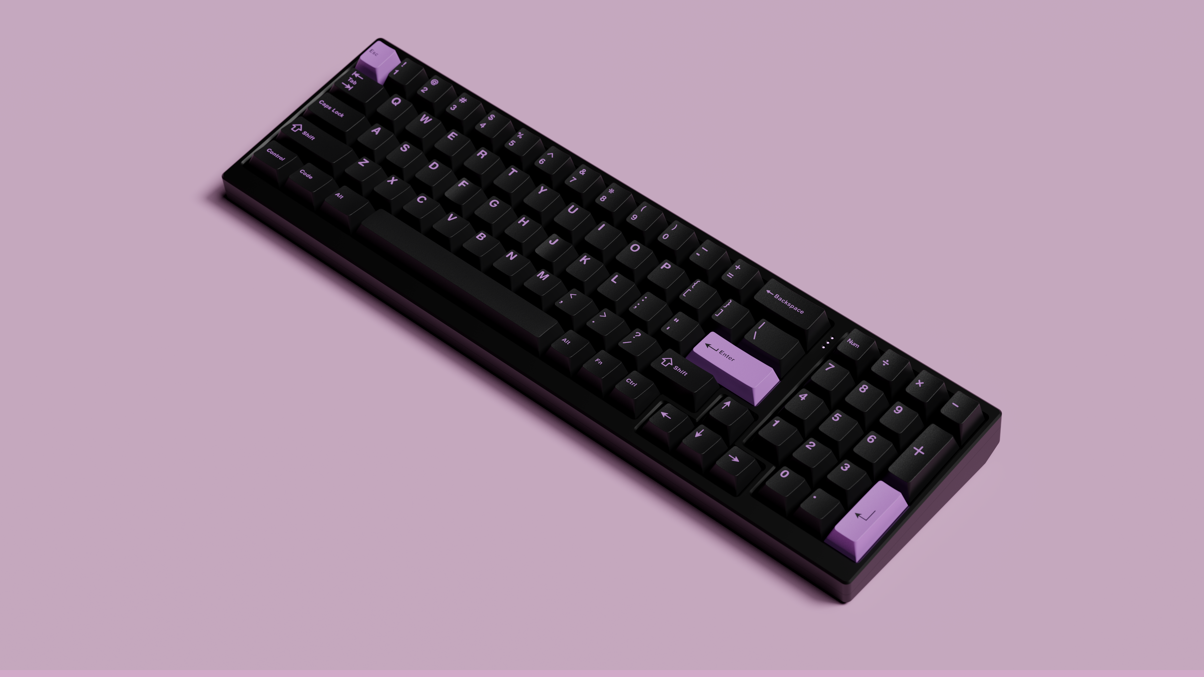 (In Stock) GMK Lilac on Black Keyset