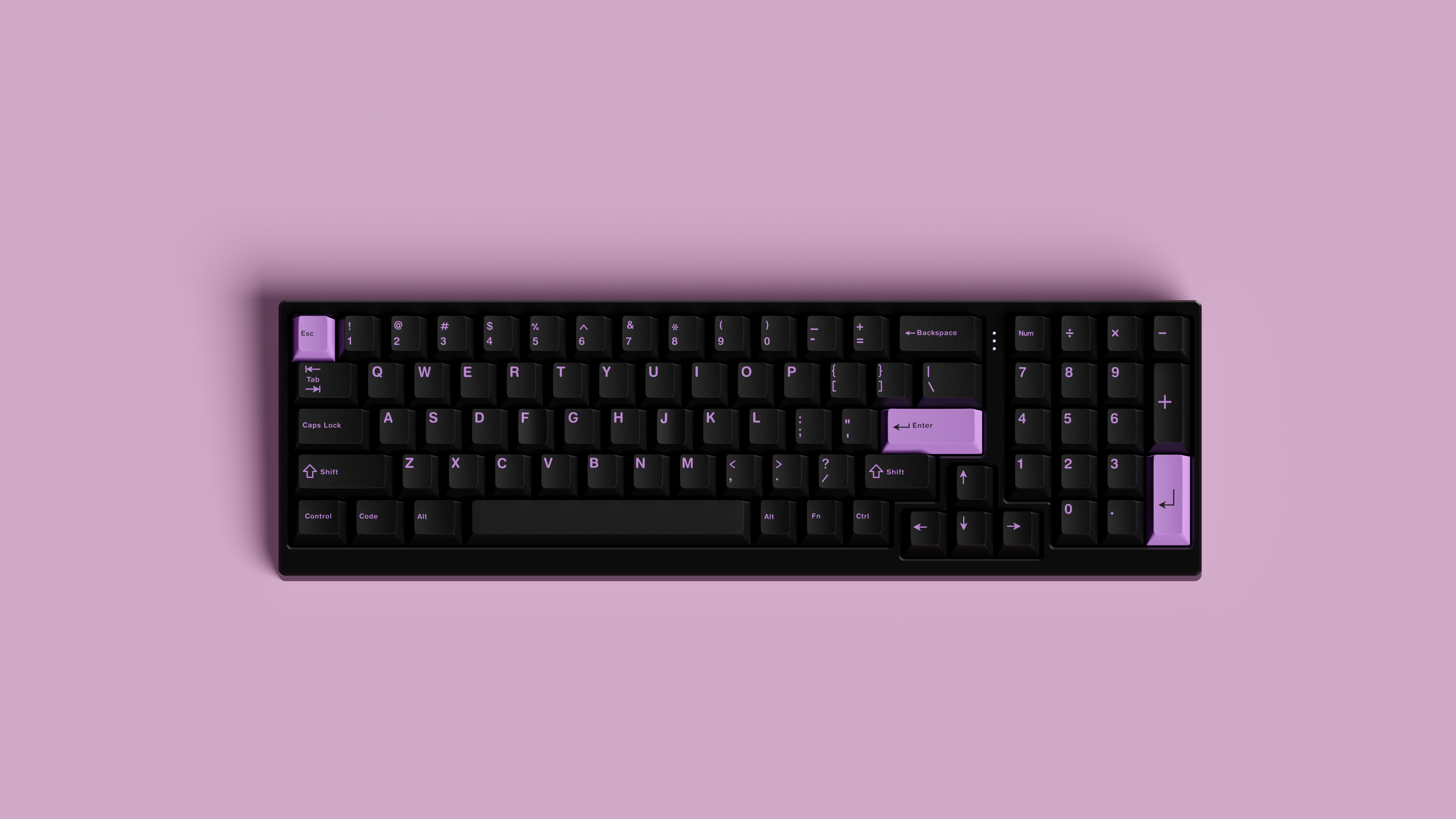 (In Stock) Hibi x GMK Lilac on Black