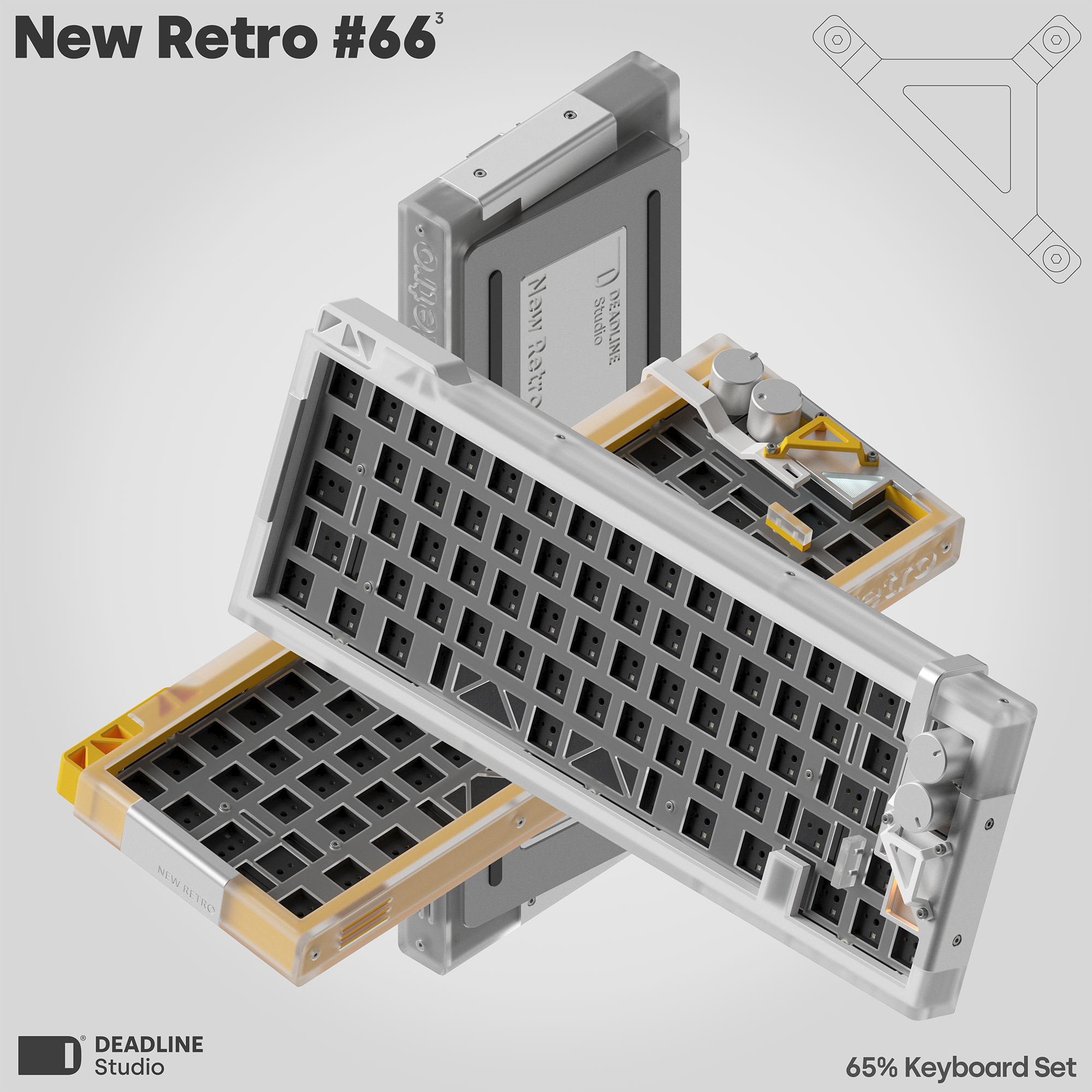 (Group Buy) New Retro #66 V3 Keyboard Kit by Deadline Studio