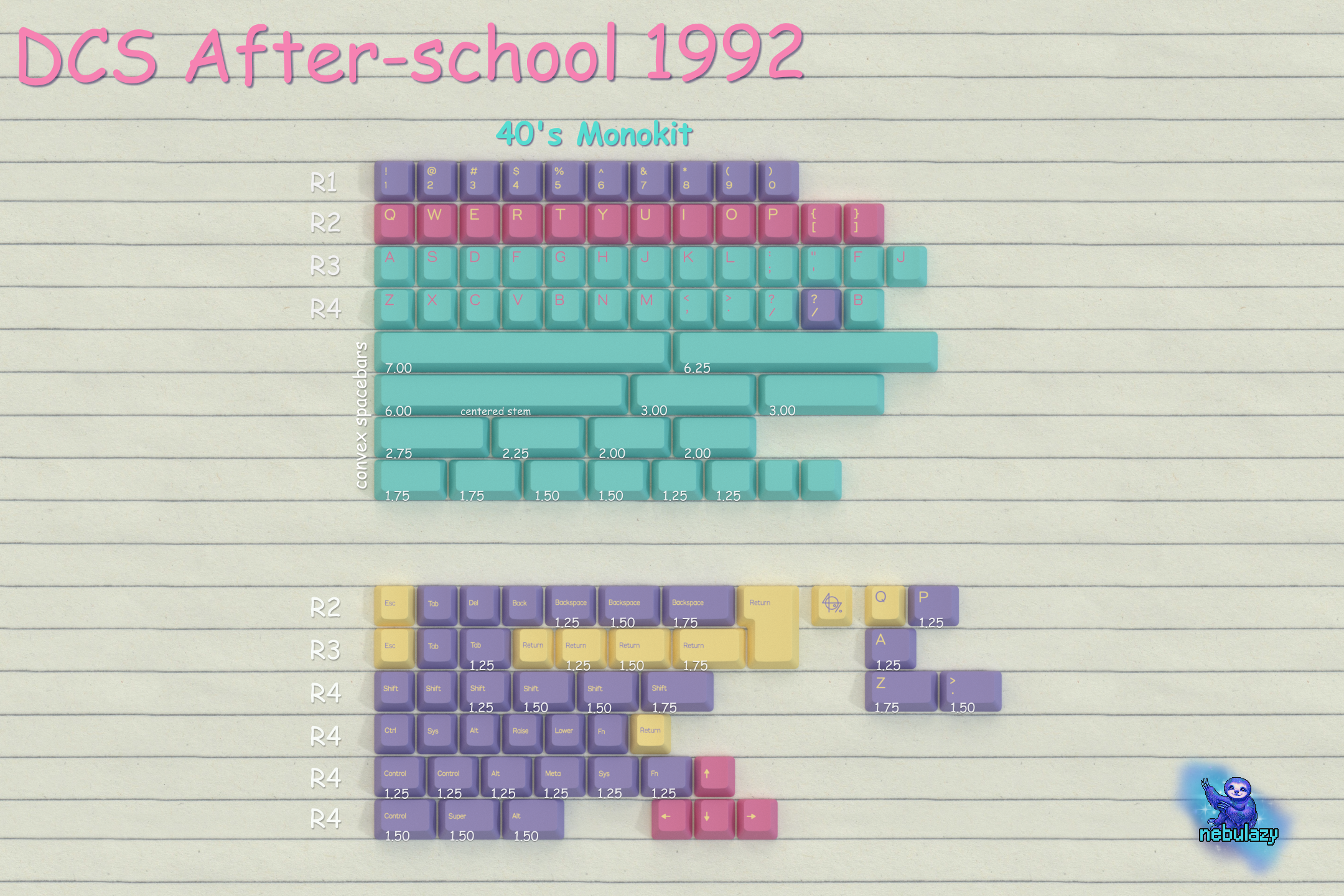 (Coming Soon) DCS After-School 1992 40s Keycap Set
