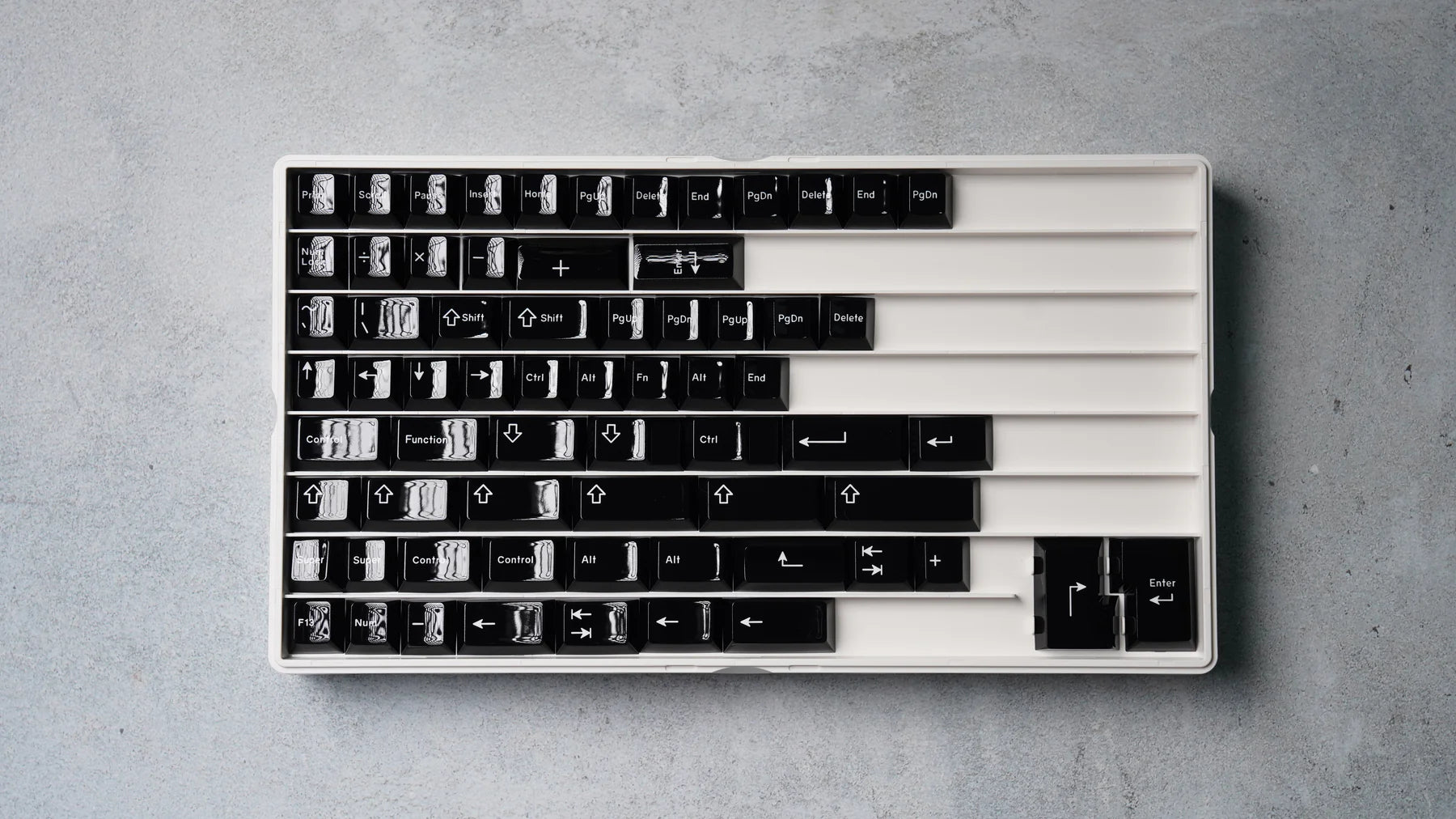(In Stock) SW White on Black UV Version Polished Keycaps