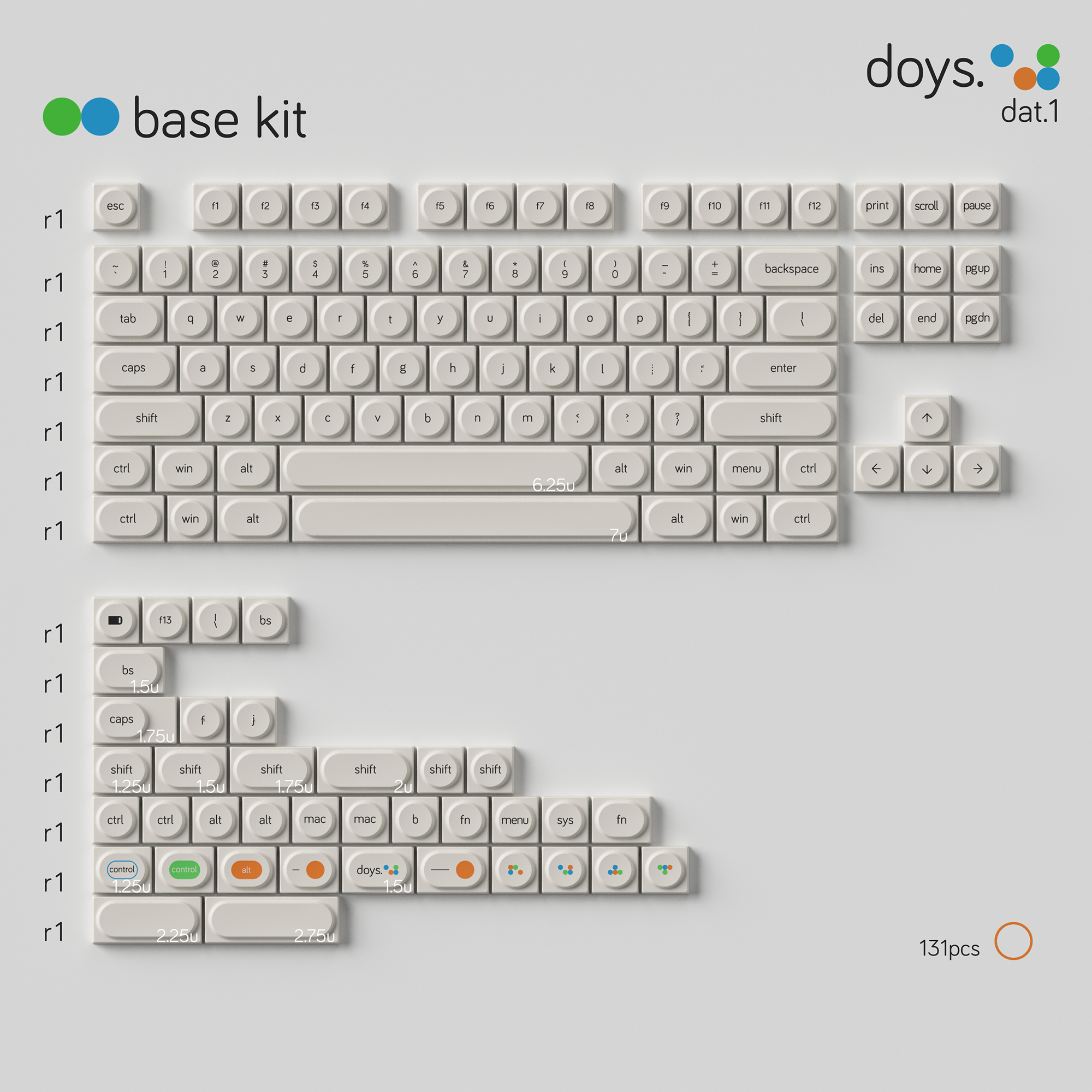 (Group Buy) Doys Dat.1 Keycaps