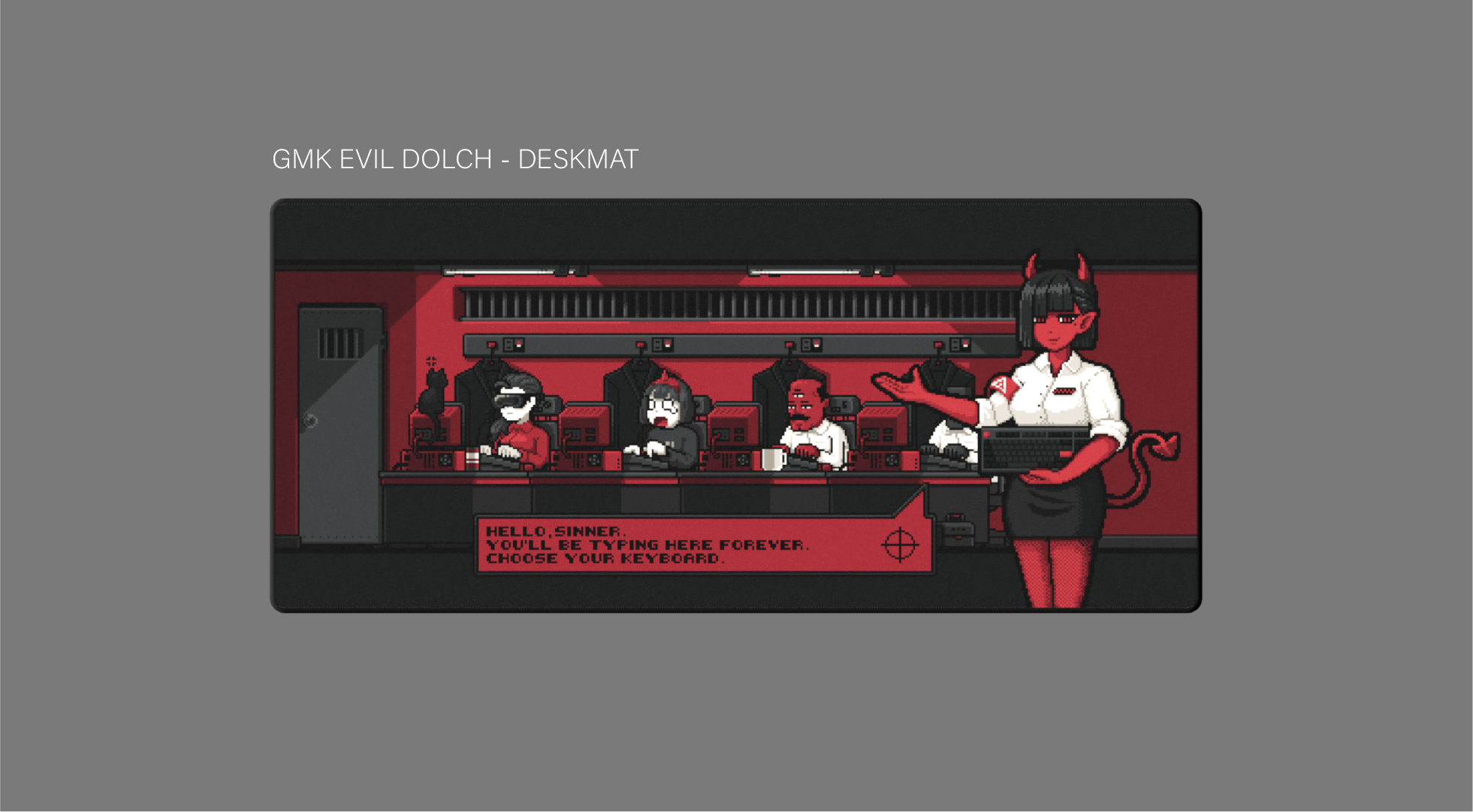 (In Stock) GMK Evil Dolch The Split Deskmats