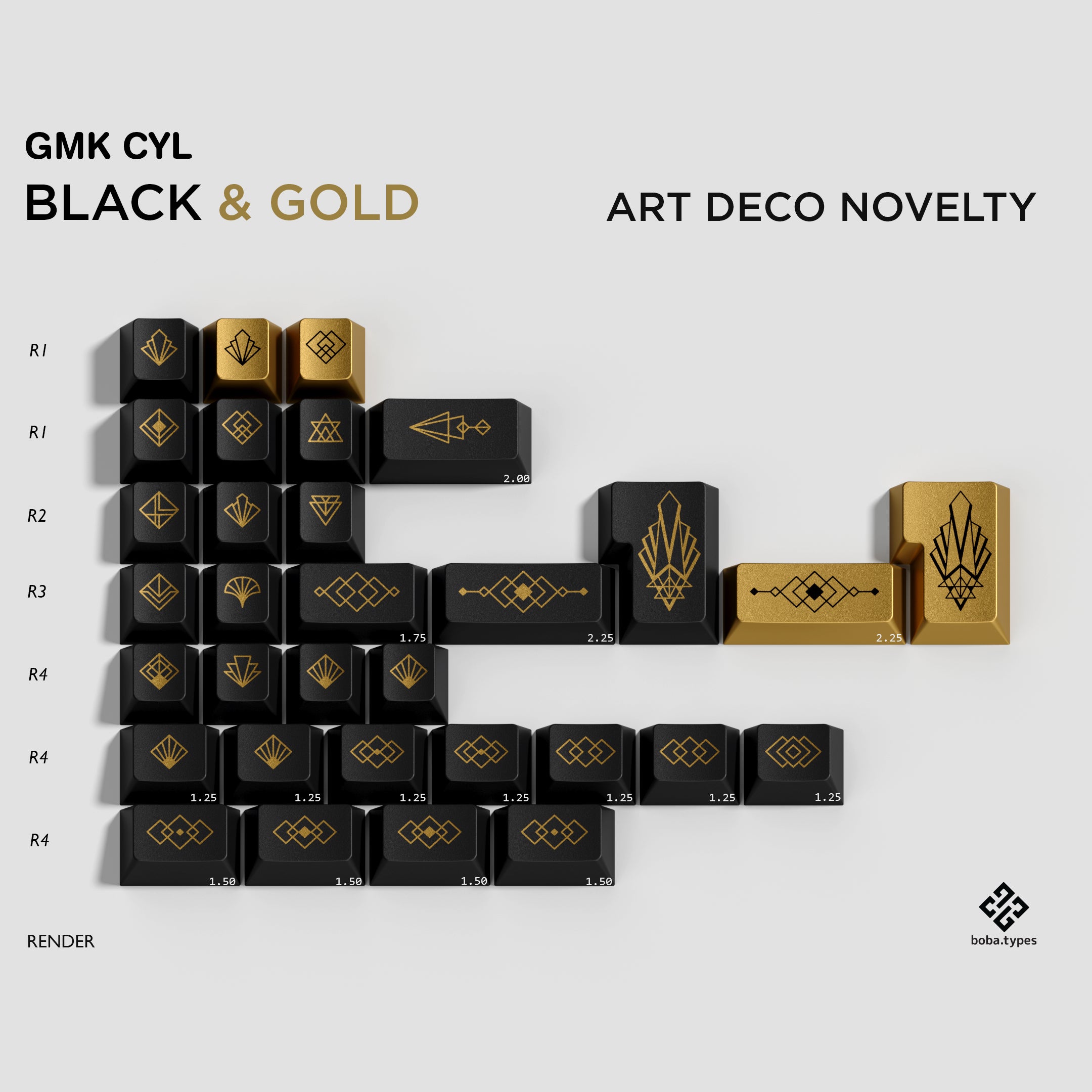 (Group Buy) GMK Black & Gold