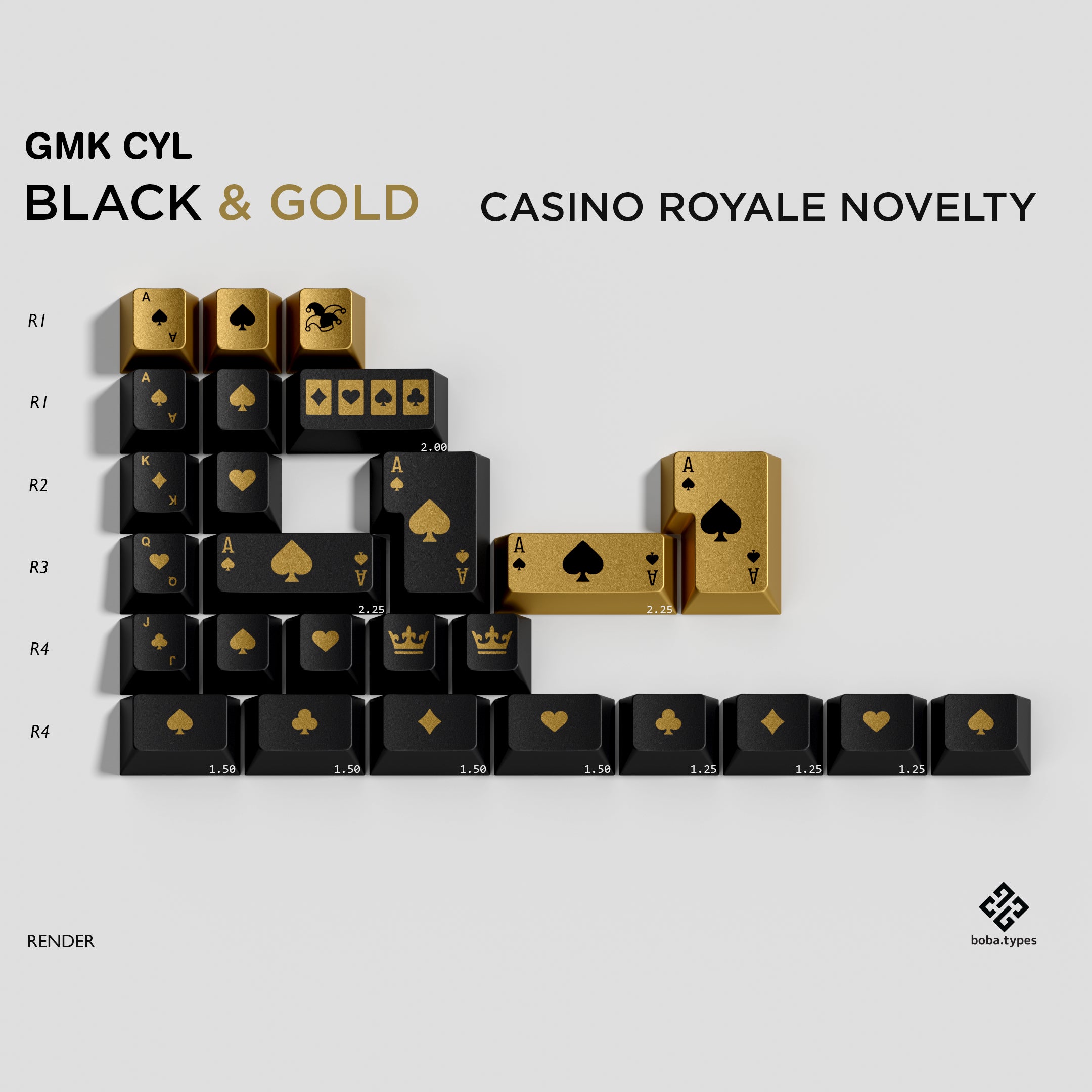 (Group Buy) GMK Black & Gold