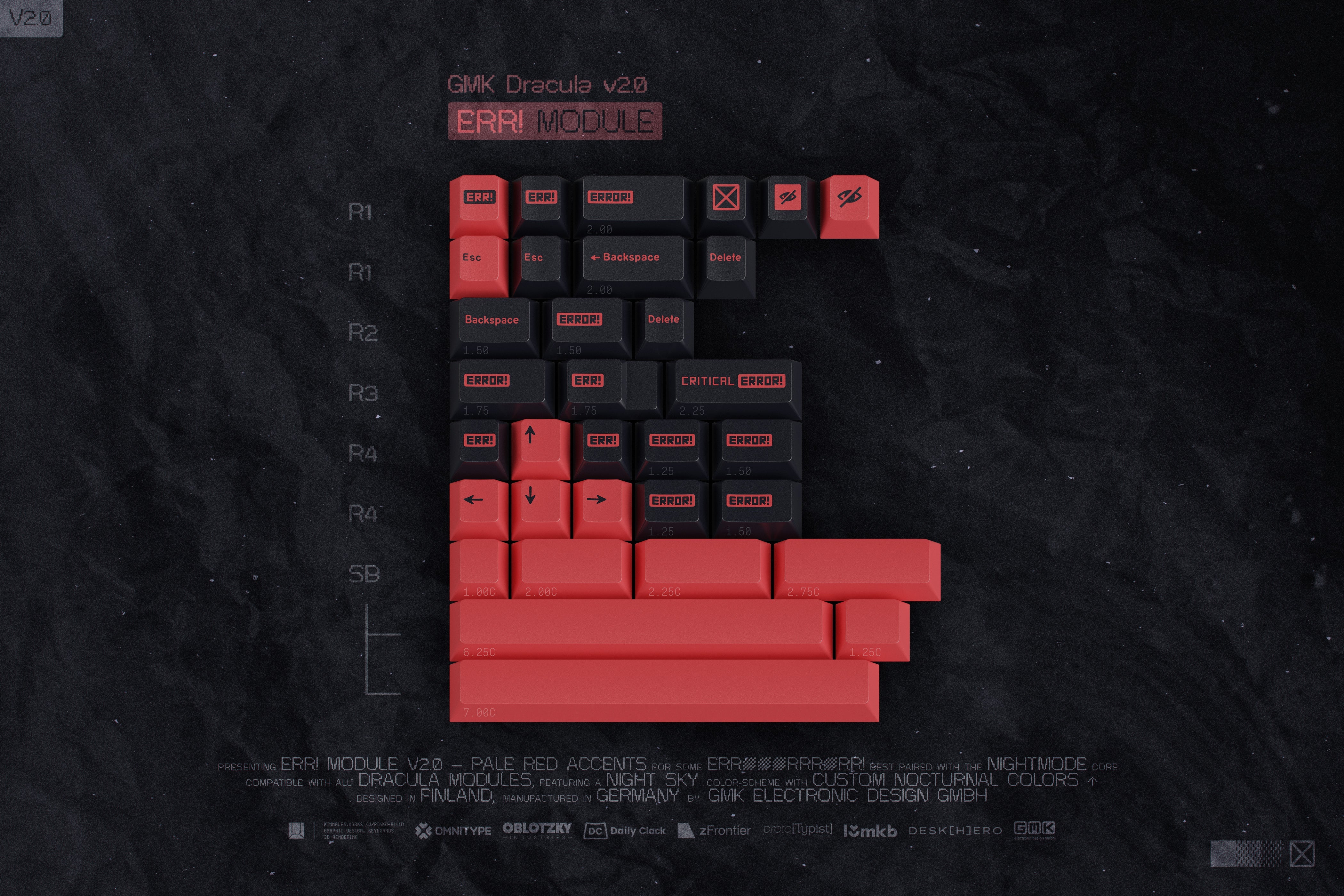 (In Stock) GMK CYL Dracula V2 Keyset