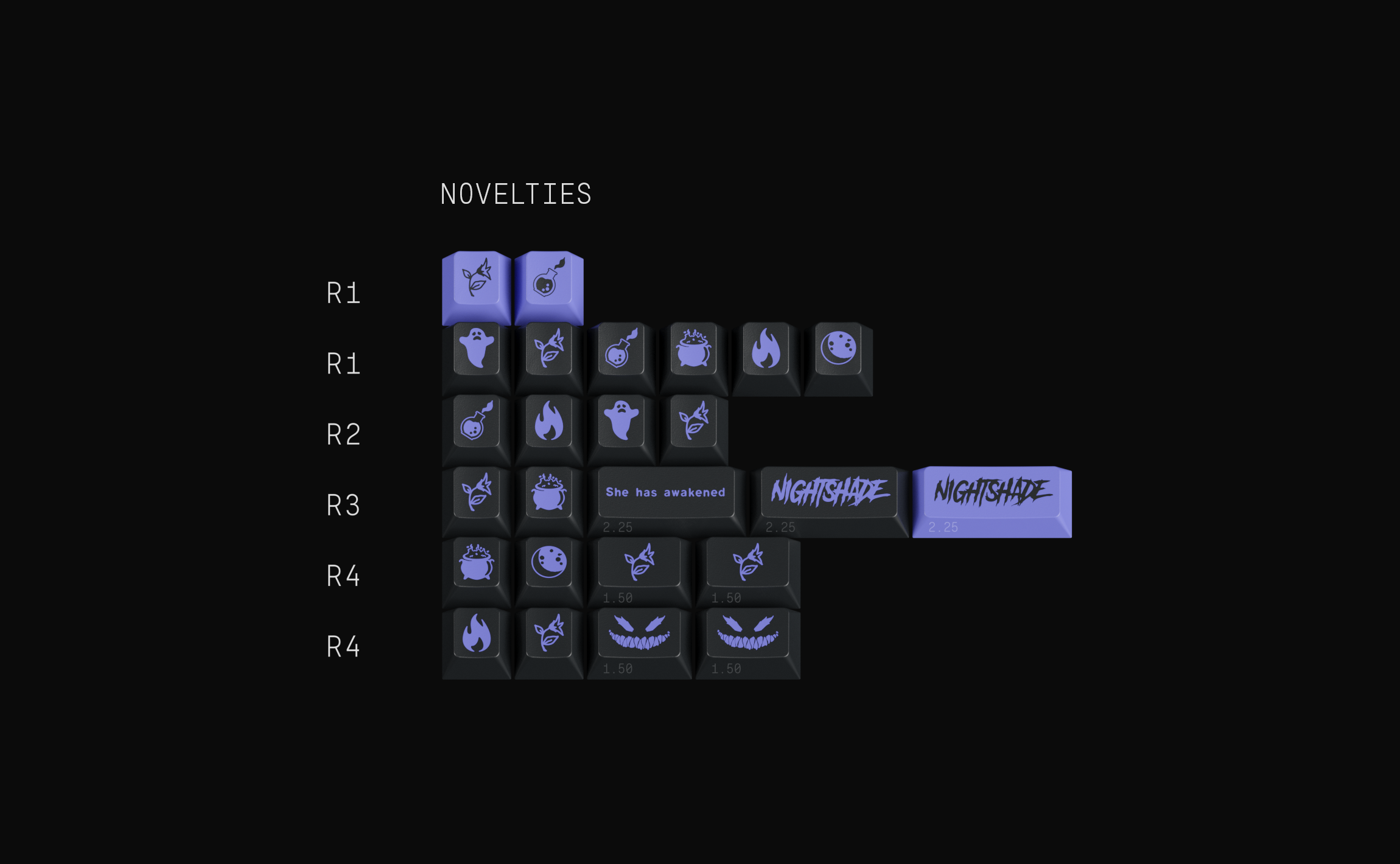 (In Stock) GMK Nightshade Keycaps