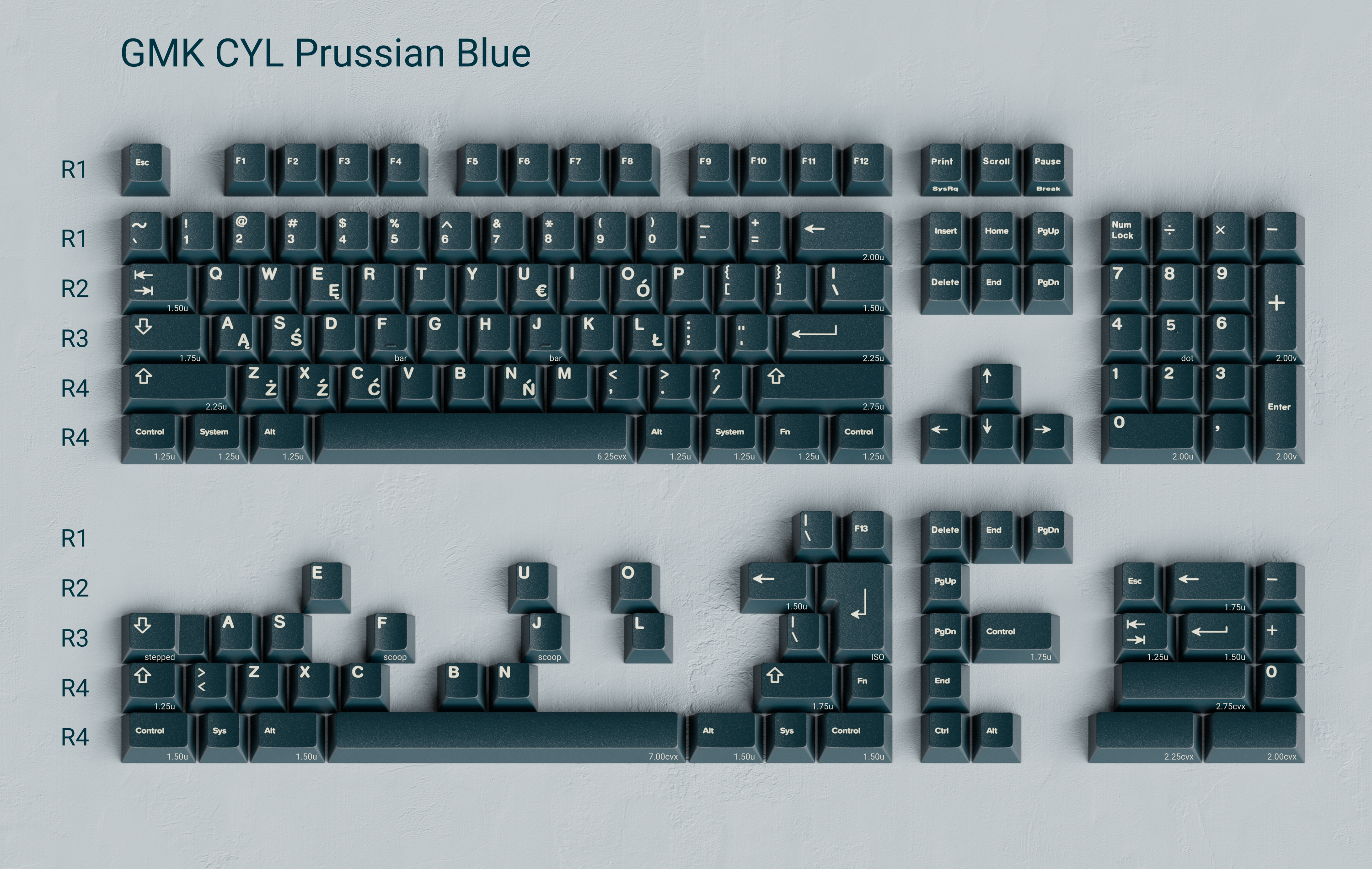 (Group Buy) GMK Prussian Blue Keycaps