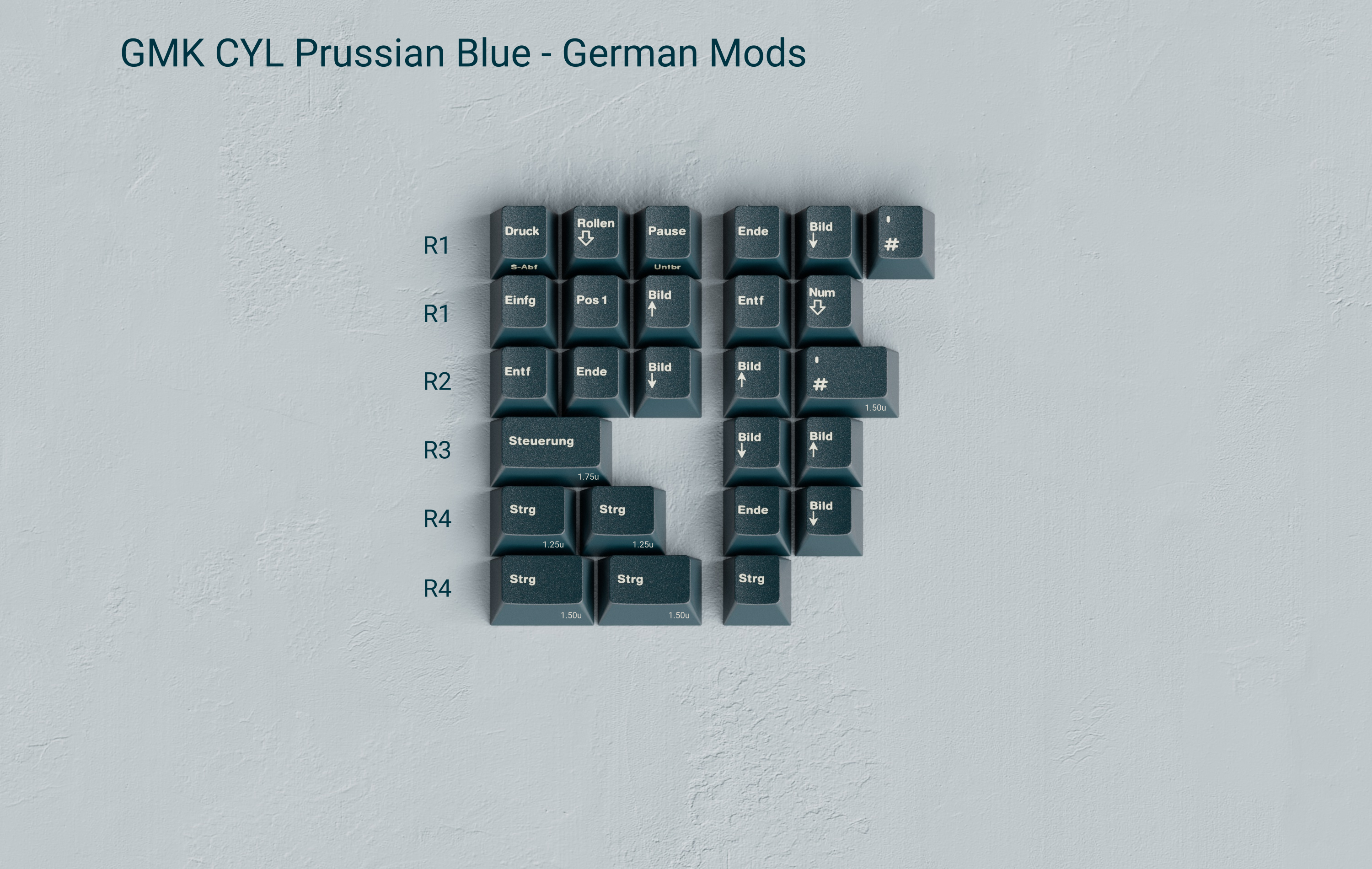 (Group Buy) GMK Prussian Blue Keycaps