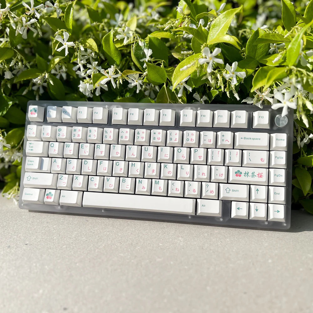 In Stock) XMI Matcha Sakura Keycaps – proto[Typist] Keyboards