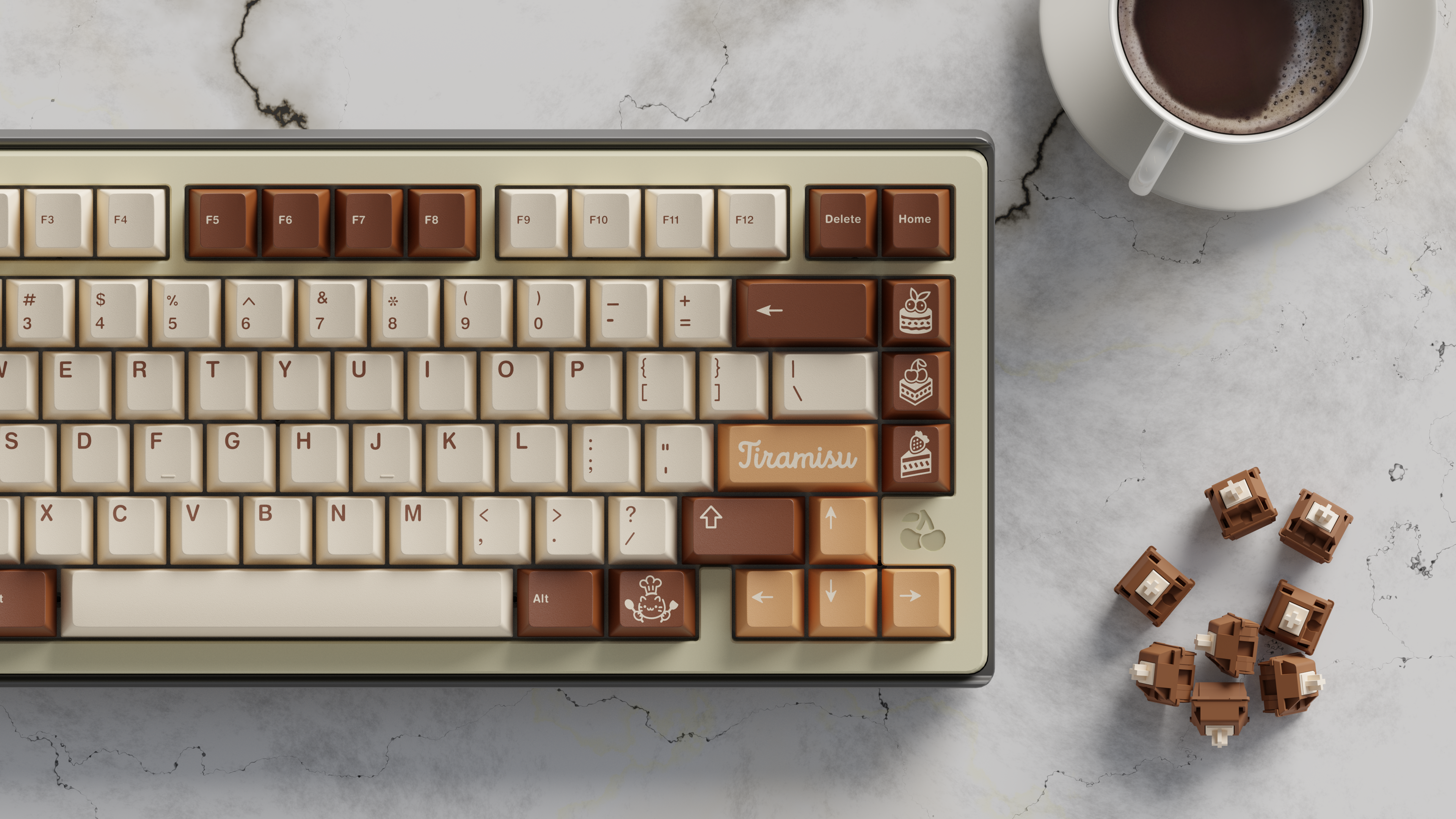 (In Stock) GMK Tiramisu Keycaps