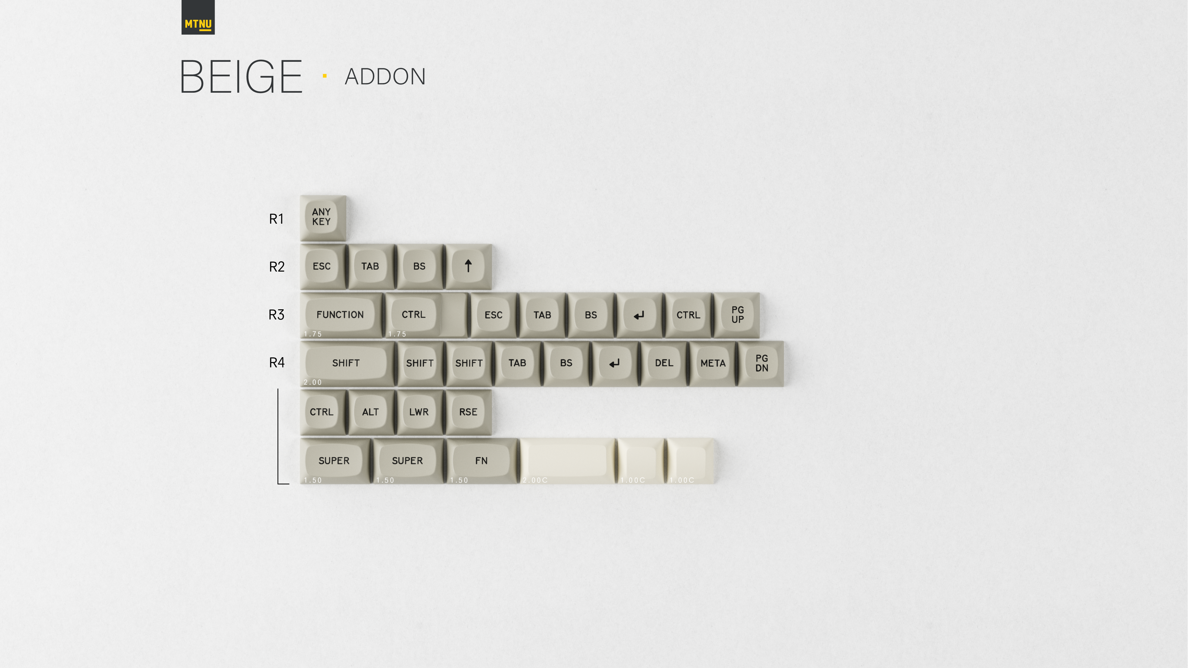 (Group Buy) GMK MTNU Beige Keycap Set